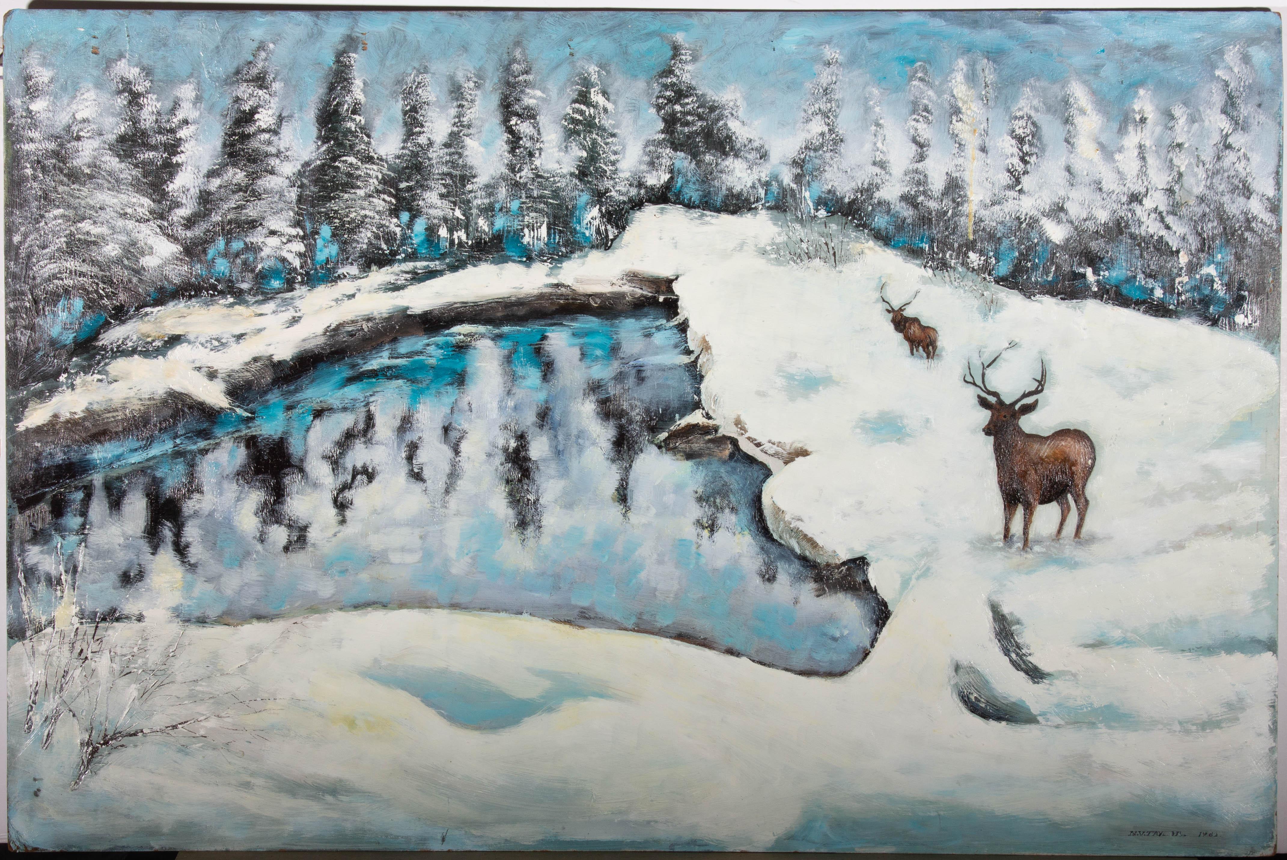 N.V. Taylor - 1983 Oil, Canadian Memory For Sale 1