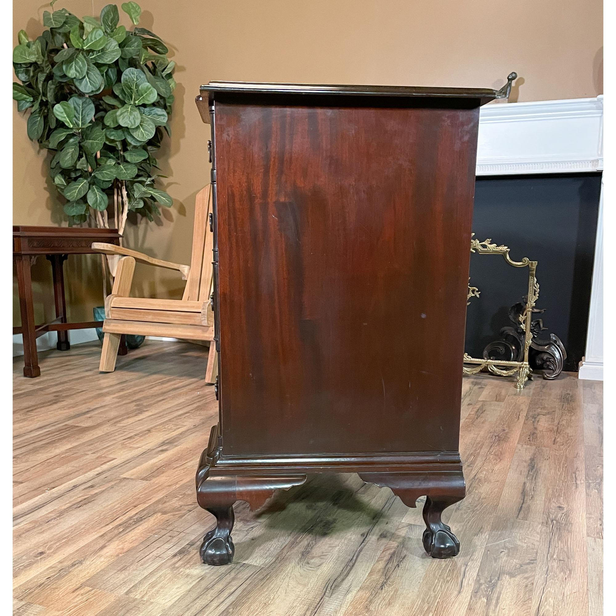 NVIN0388 Mahogany Ball and Claw Blockfront Chest of Drawers For Sale 3