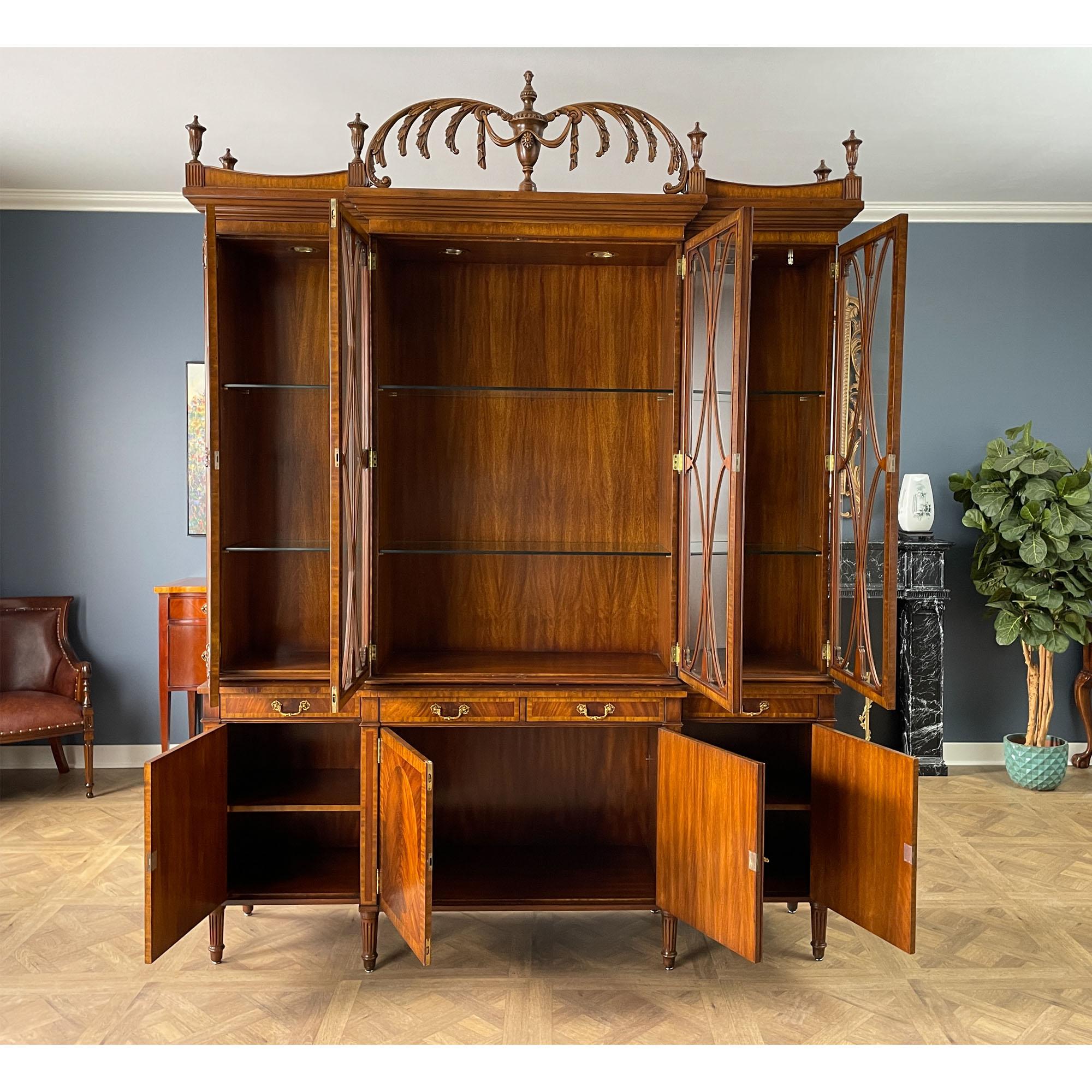 Hand-Carved NVIN0451 Vintage Oak Globe Wernicke Bookcase For Sale