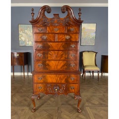 NVIN0509 Haute commode Vintage en acajou