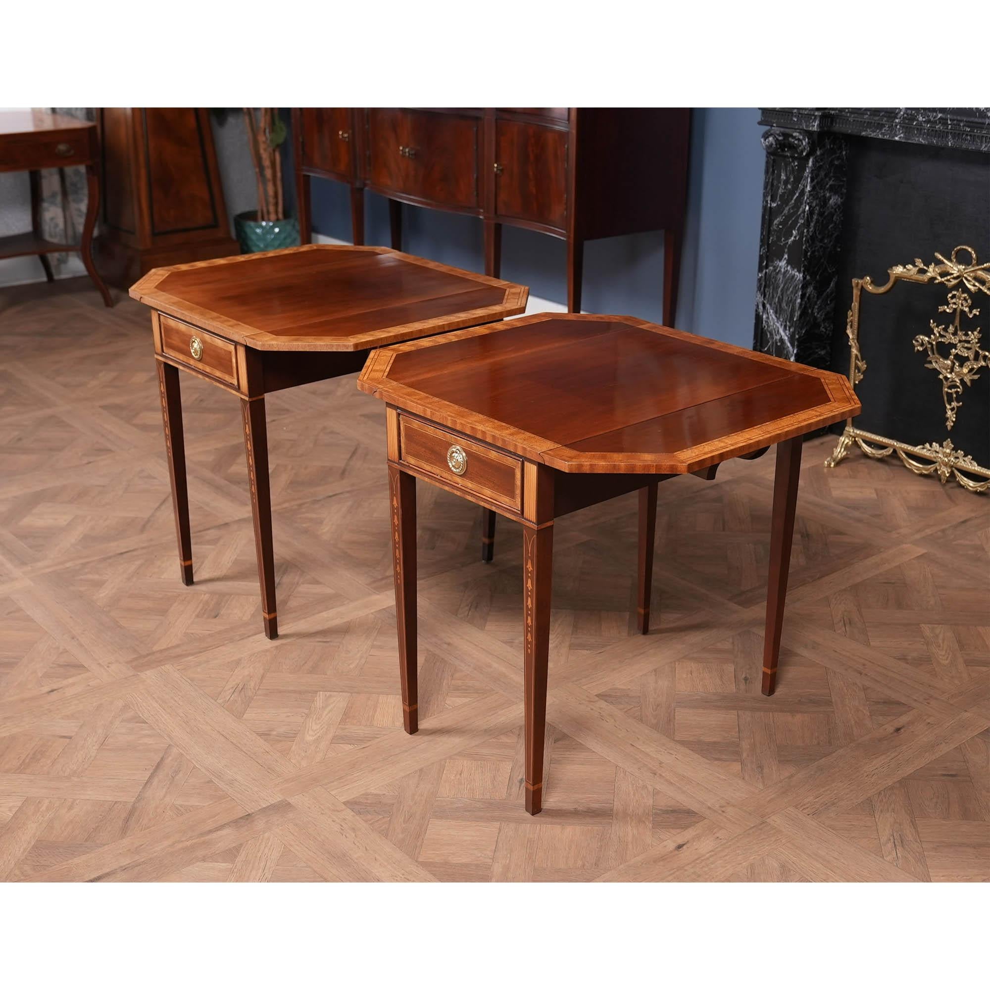 Renaissance NVIN0513 PAIR Vintage COUNCILL Pembroke Tables For Sale