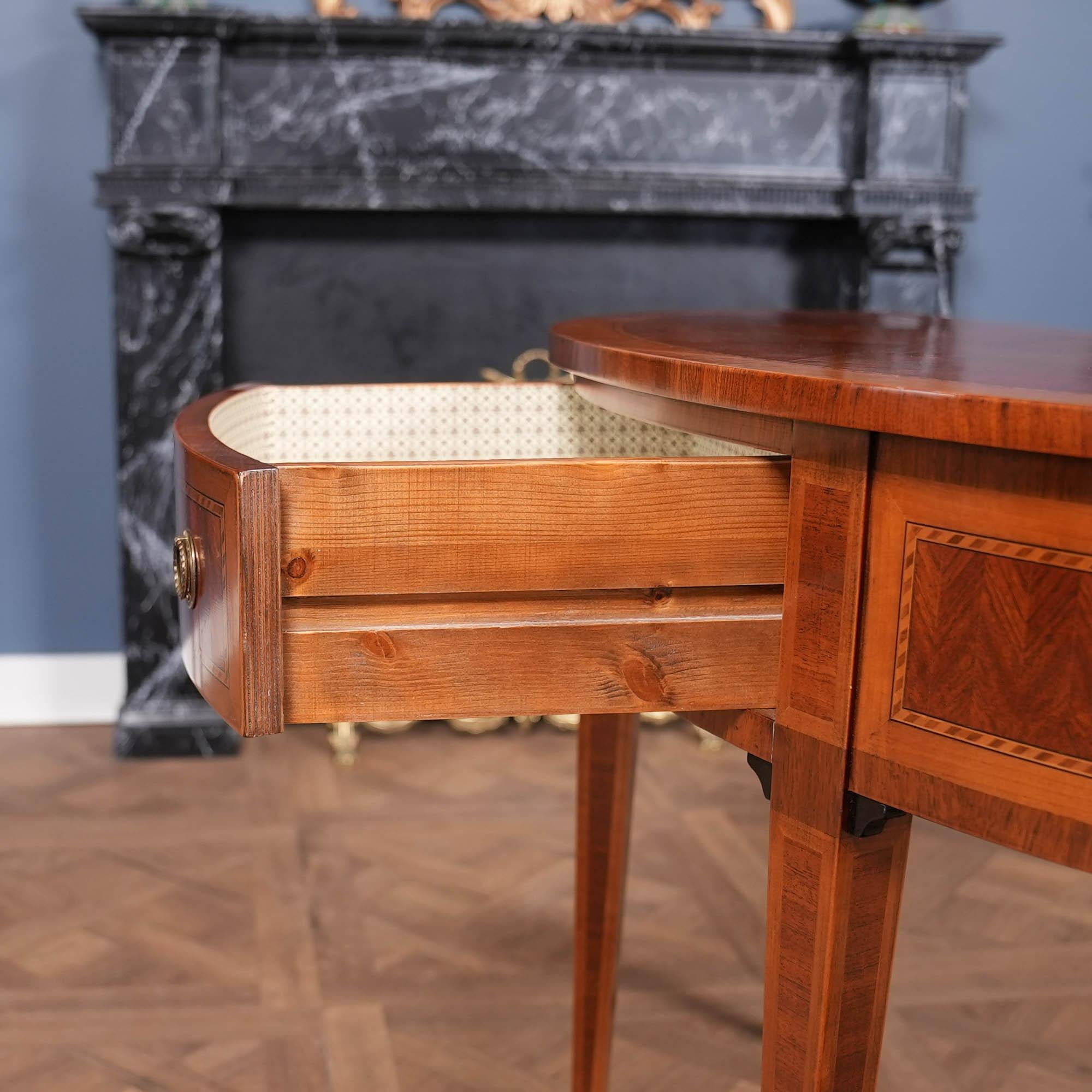 NVIN0515 Italian Inlaid Mahogany Console Table For Sale 6
