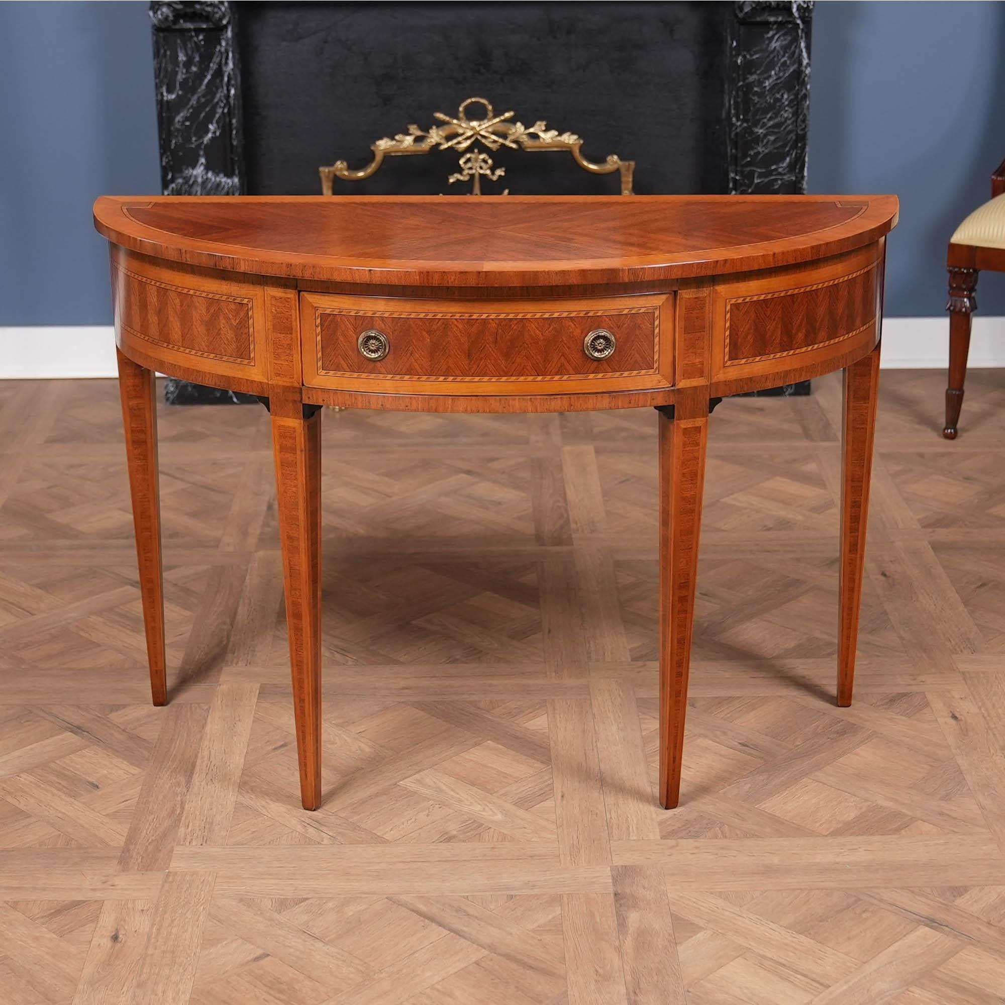 Renaissance NVIN0515 Italian Inlaid Mahogany Console Table For Sale
