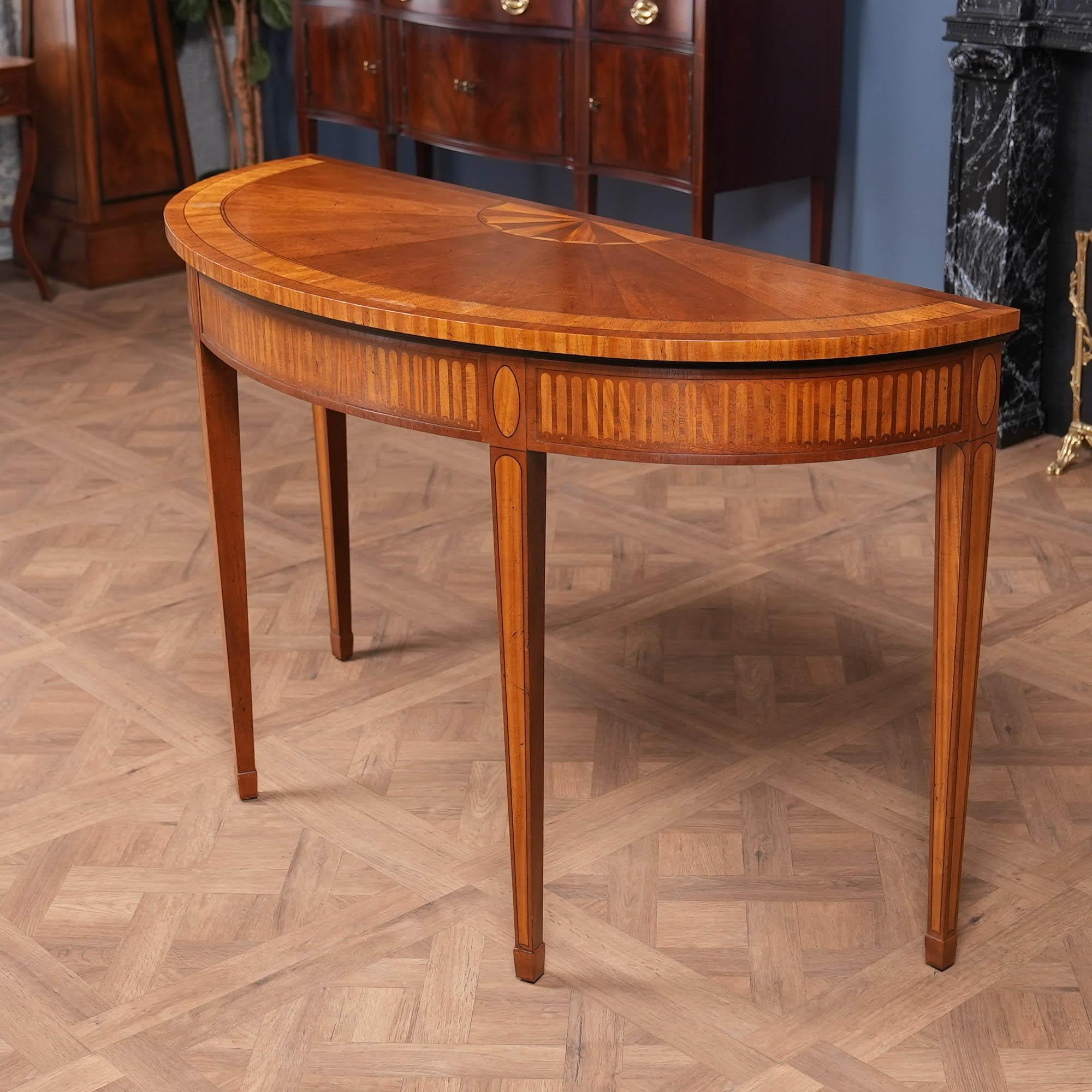 North American NVIN0516 Baker Inlaid Mahogany Console Table For Sale