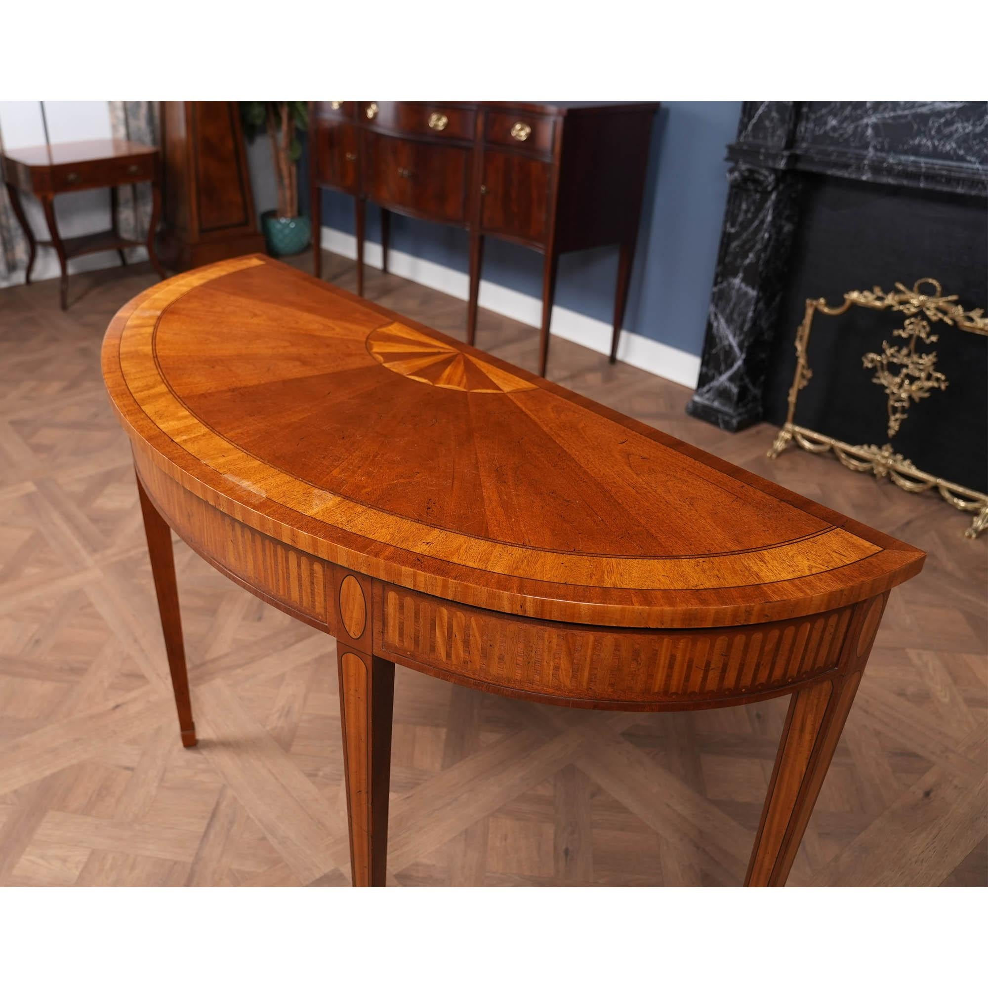 NVIN0516 Baker Inlaid Mahogany Console Table For Sale 2