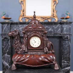 NVIN0517 Vintage Maitland Smith Bronze Camel Clock
