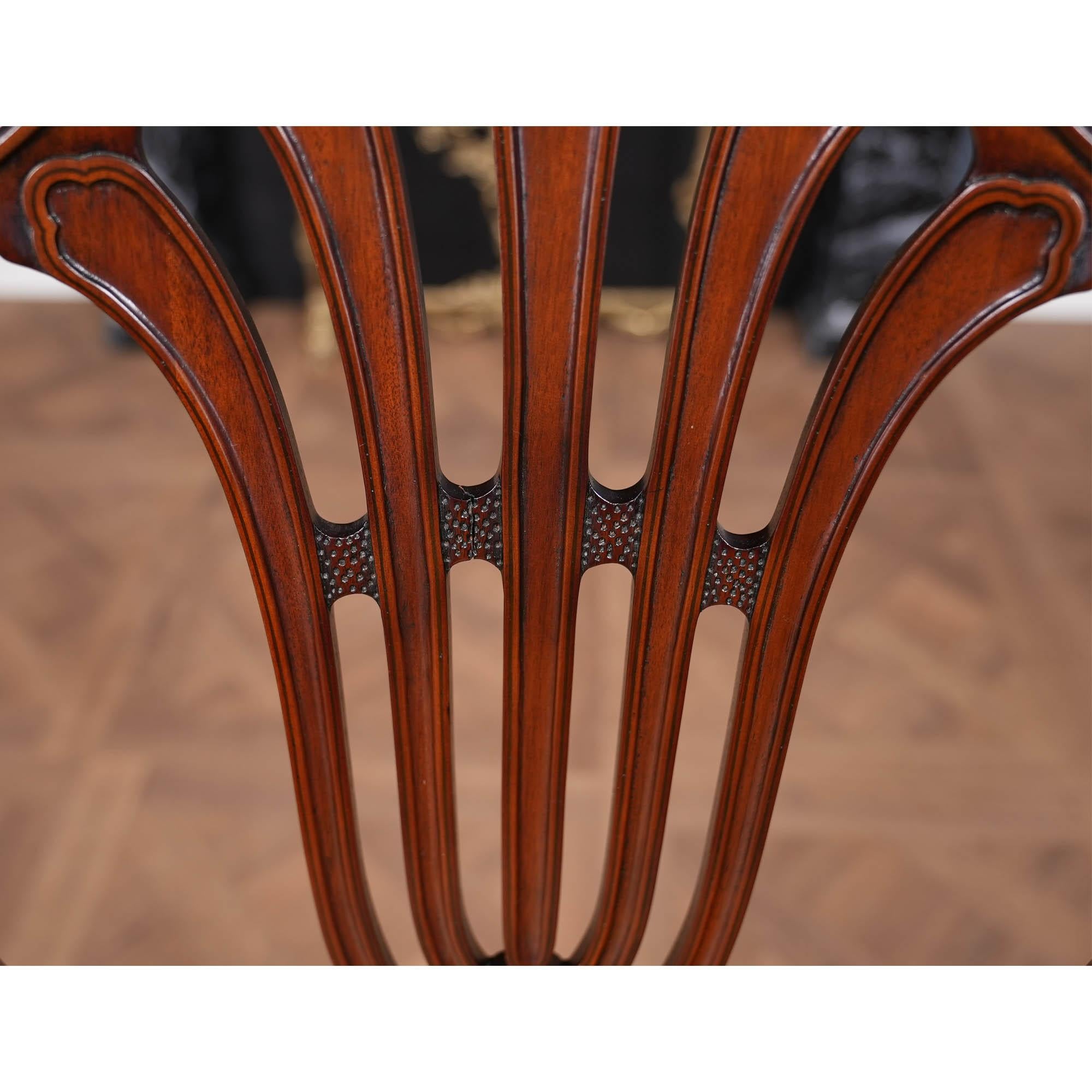 NVIN0524 Vintage Millinder Set of 4 Shieldback Chairs For Sale 3