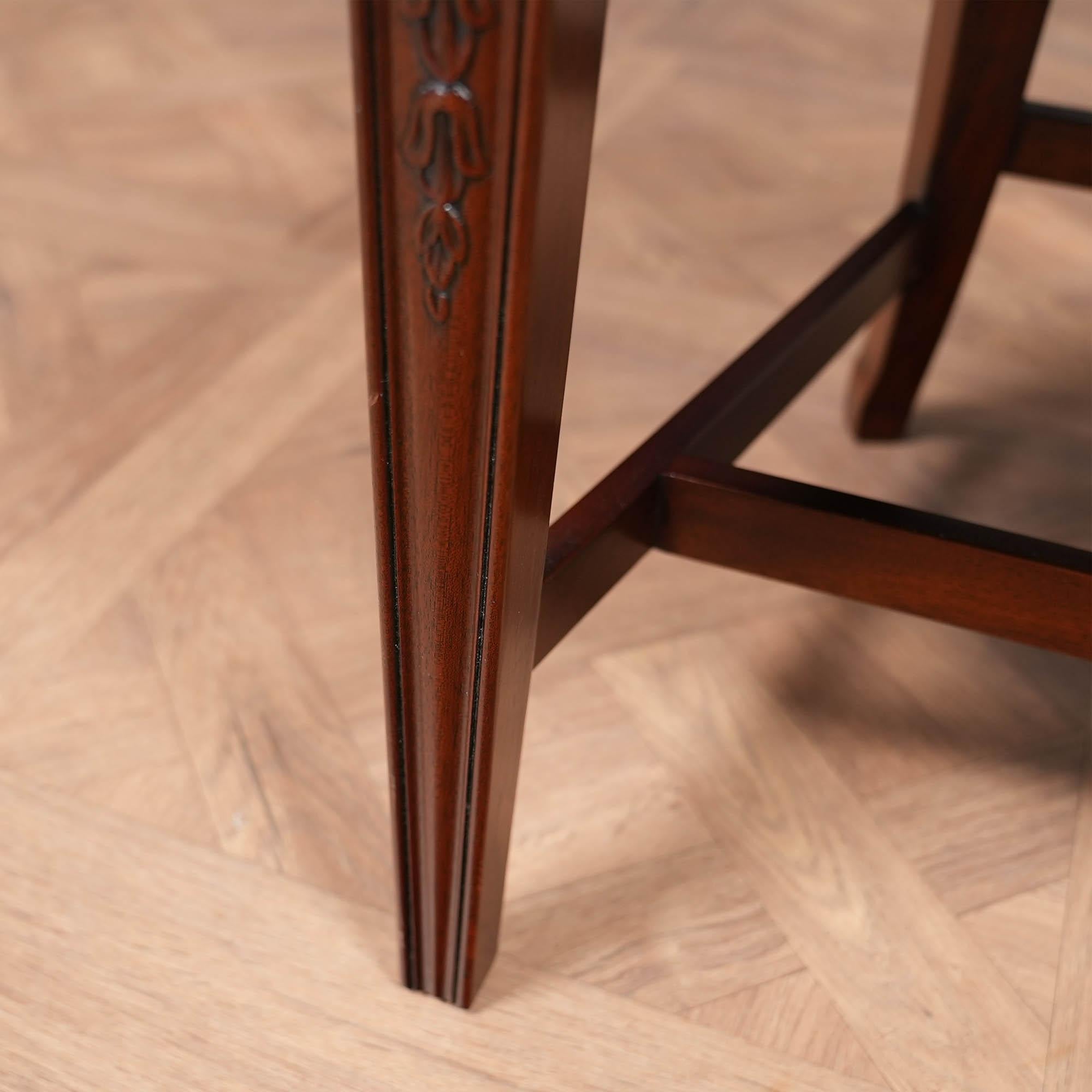 NVIN0524 Vintage Millinder Set of 4 Shieldback Chairs For Sale 6