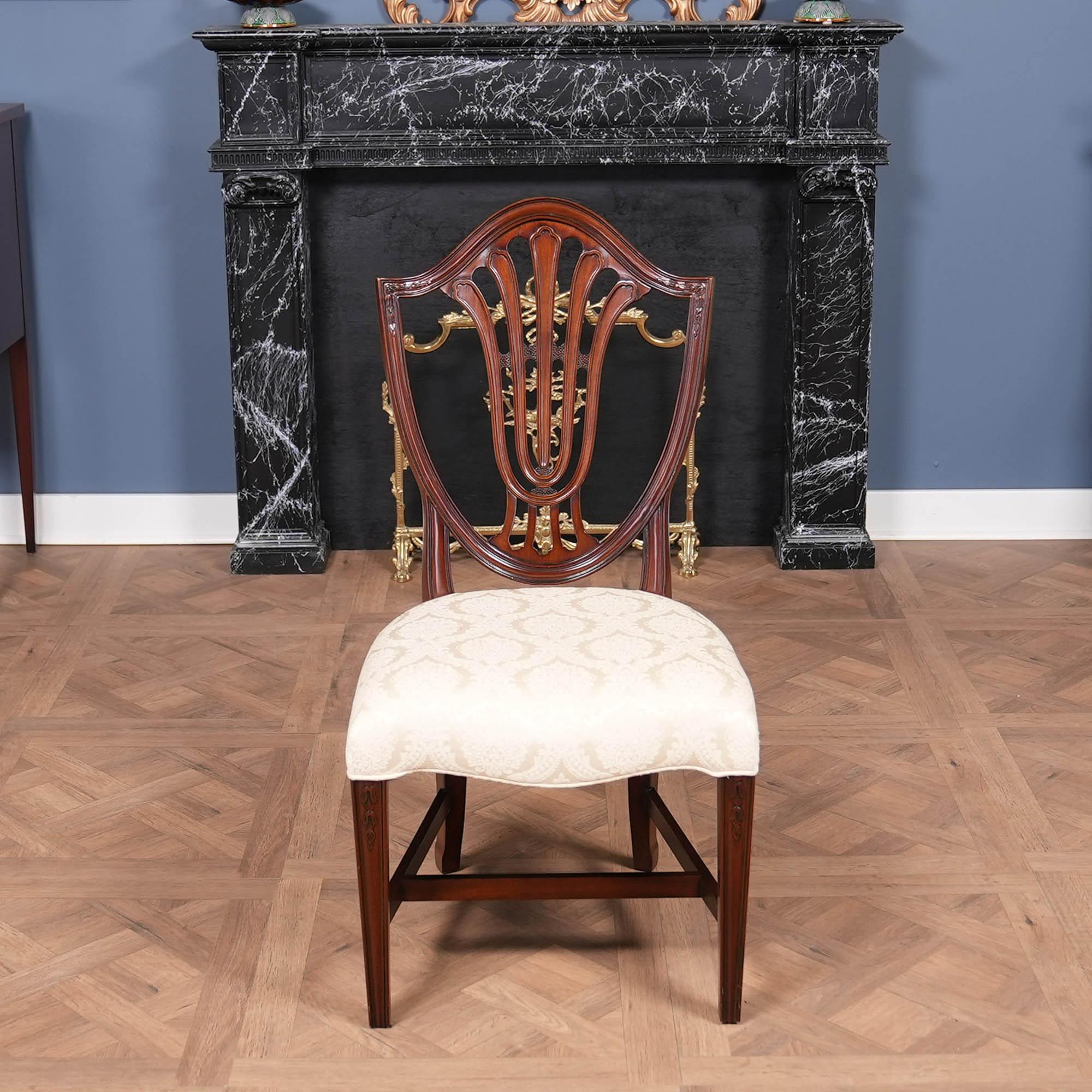 Renaissance NVIN0524 Vintage Millinder Set of 4 Shieldback Chairs For Sale