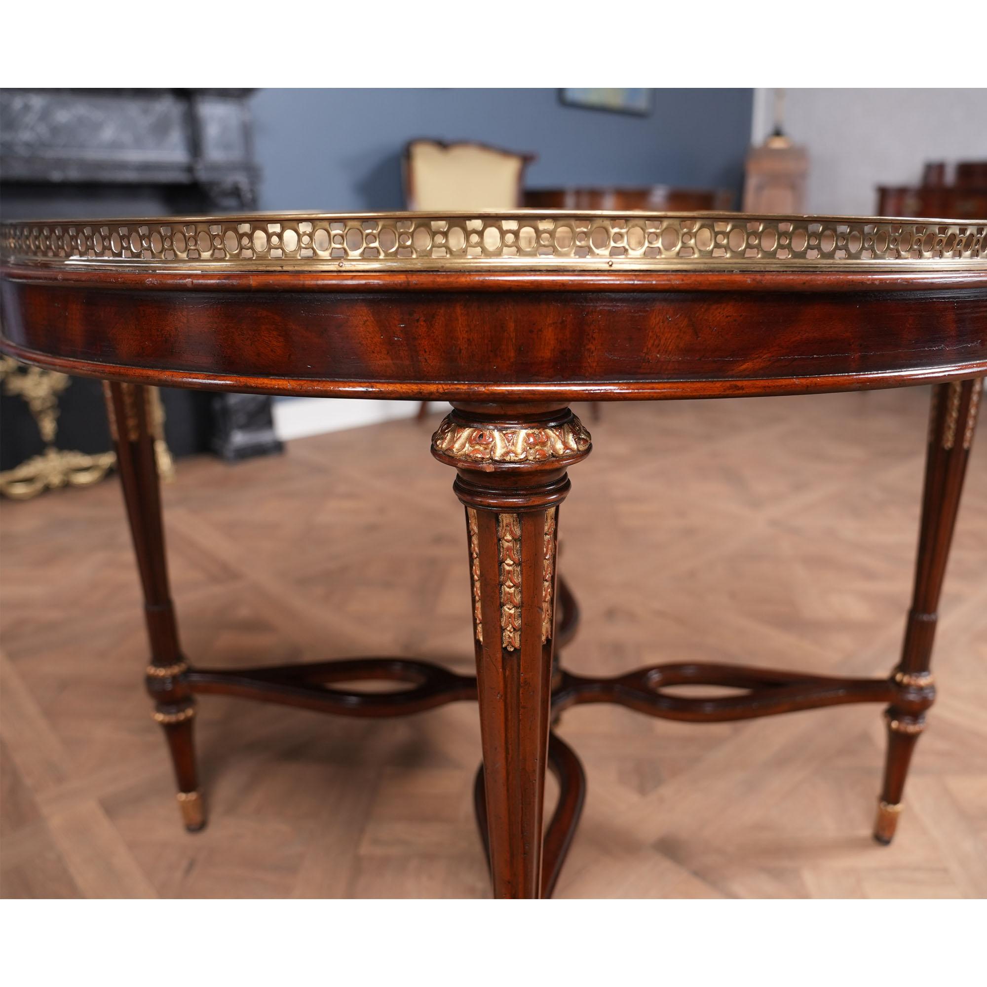 NVIN0526 Vintage Marble Top Center Table For Sale 4