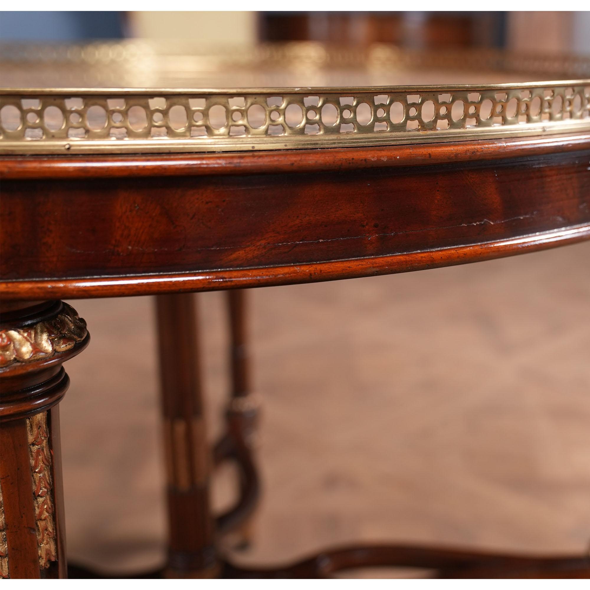 NVIN0526 Vintage Marble Top Center Table For Sale 5