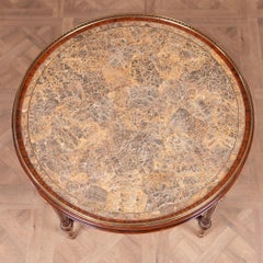 NVIN0526 Vintage Marble Top Center Table