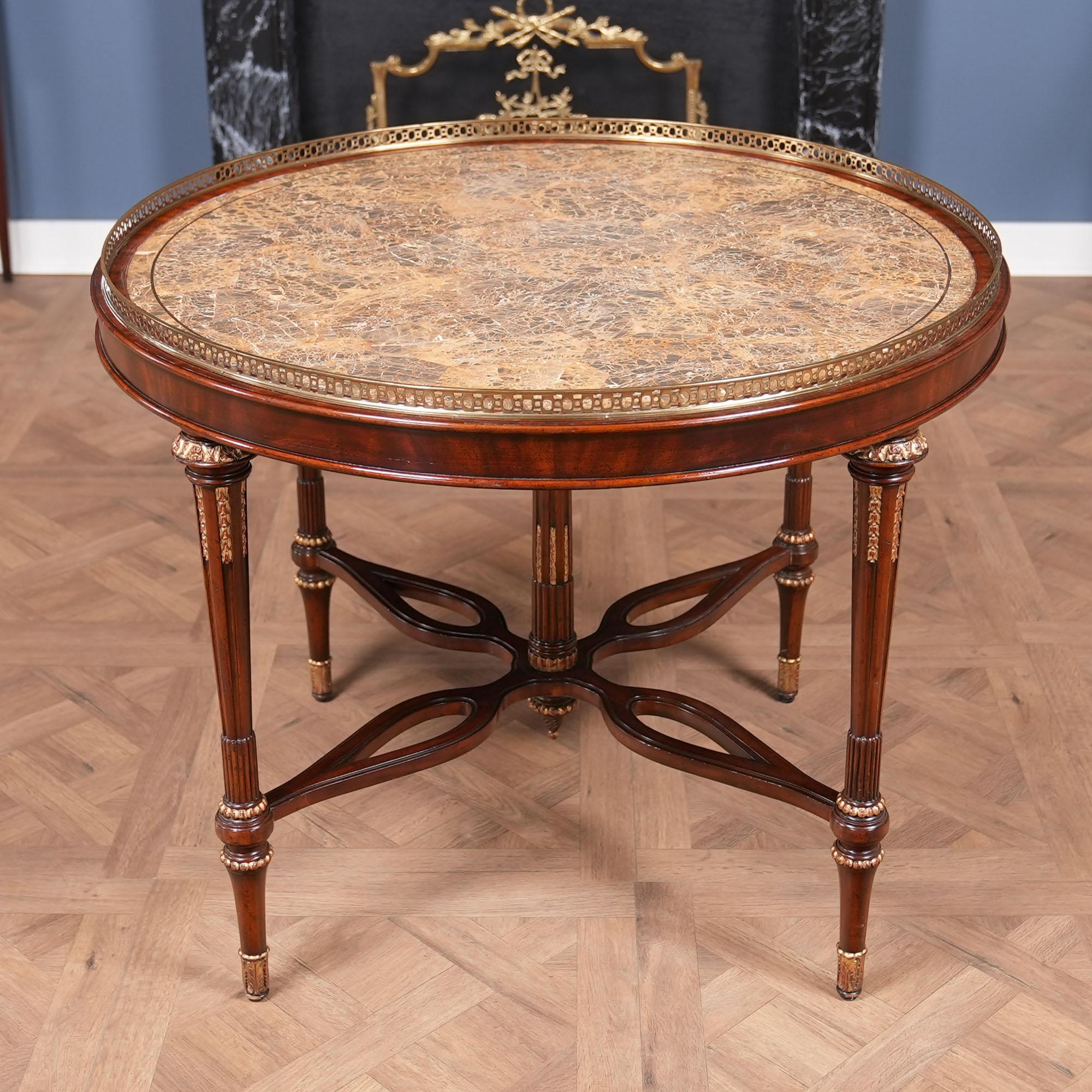 Renaissance NVIN0526 Vintage Marble Top Center Table For Sale