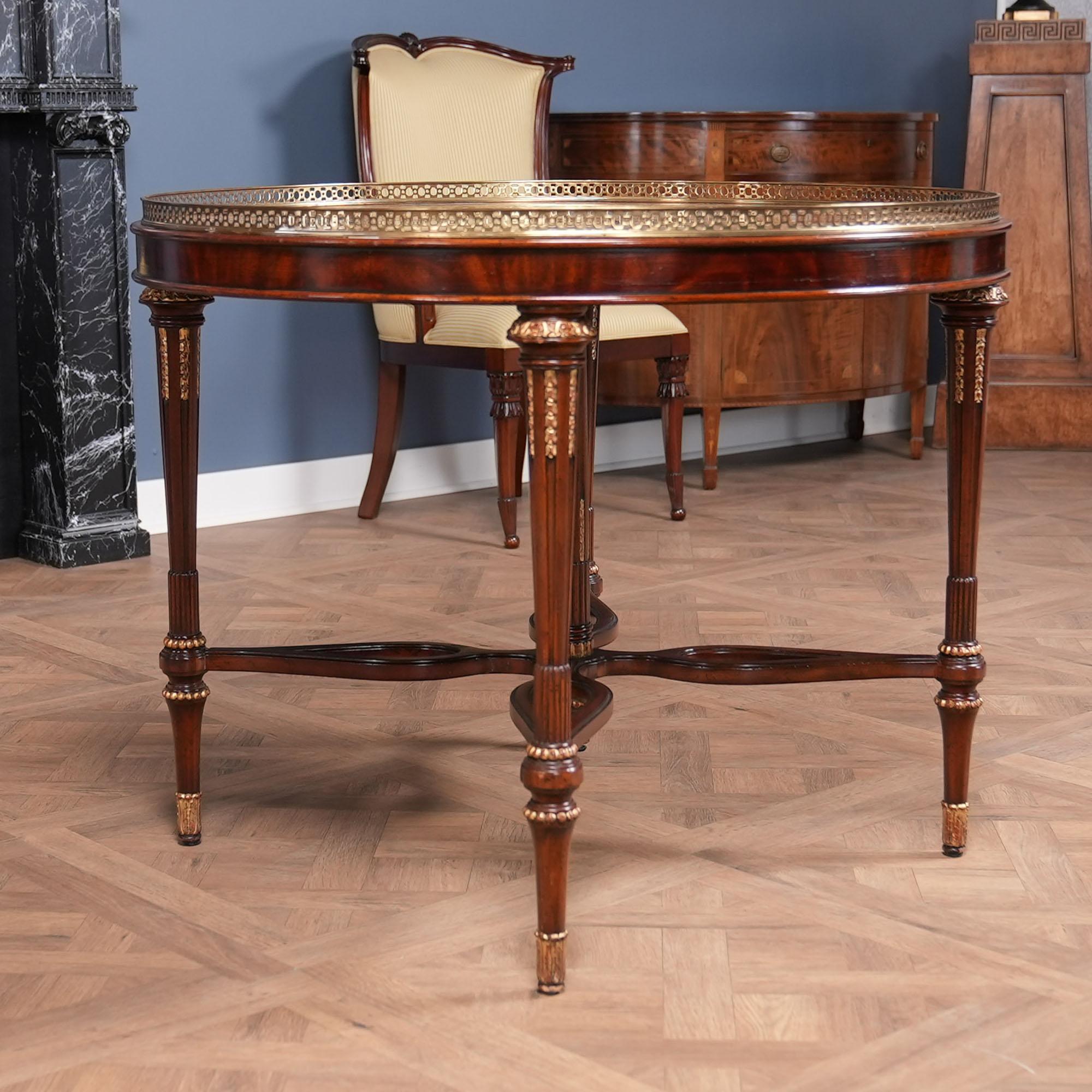 Hand-Carved NVIN0526 Vintage Marble Top Center Table For Sale