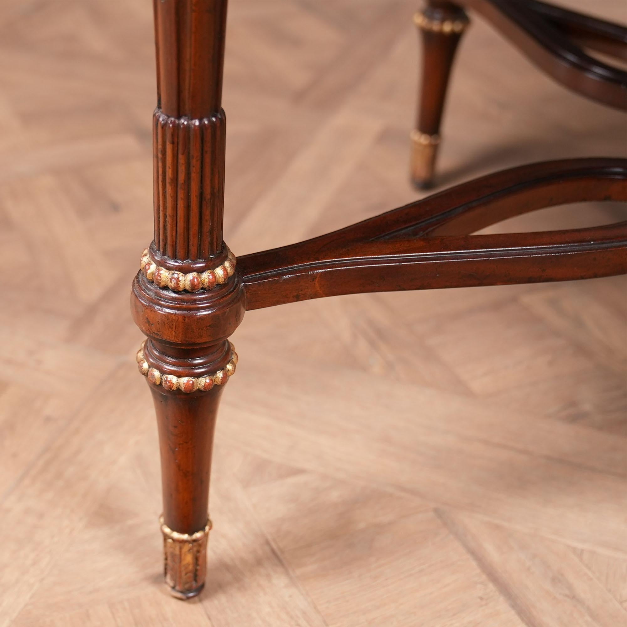 Late 20th Century NVIN0526 Vintage Marble Top Center Table For Sale