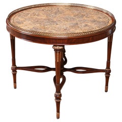 NVIN0526 Vintage Marble Top Center Table