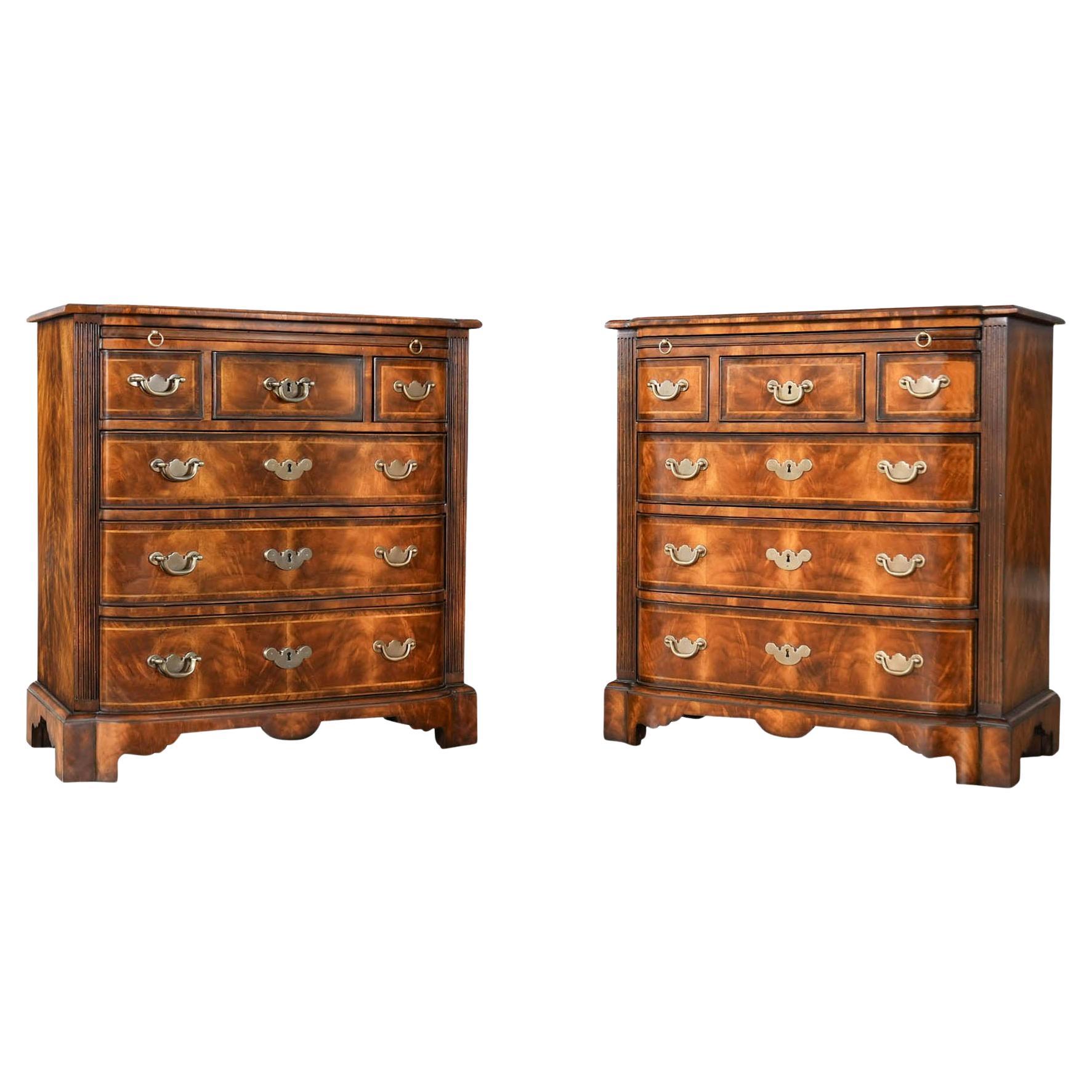 NVIN0531 PAIR Vintage Theodore Alexander Gentleman’s Chests For Sale
