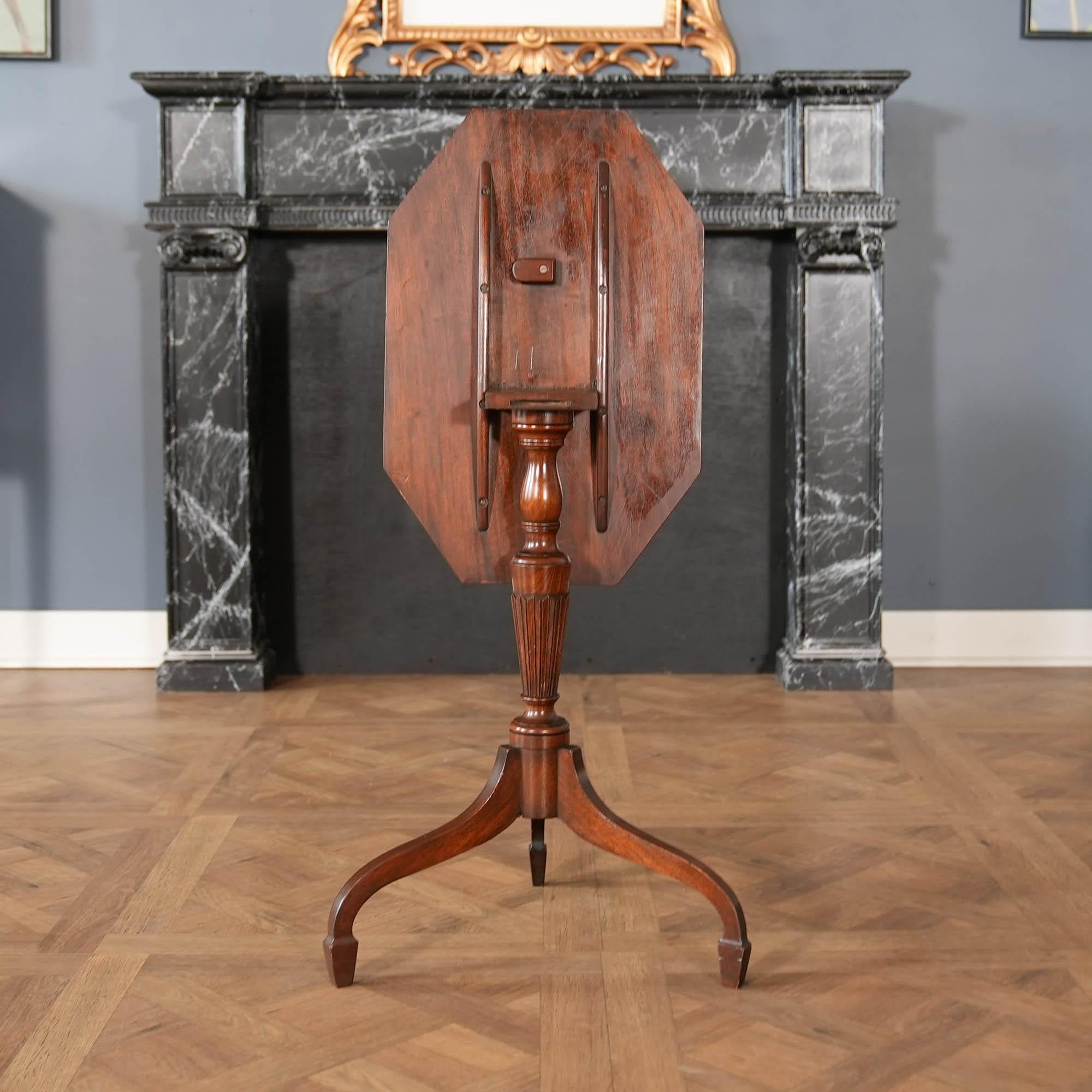 NVIN0532 PAIR Mahogany Tilt Top Tables For Sale 4