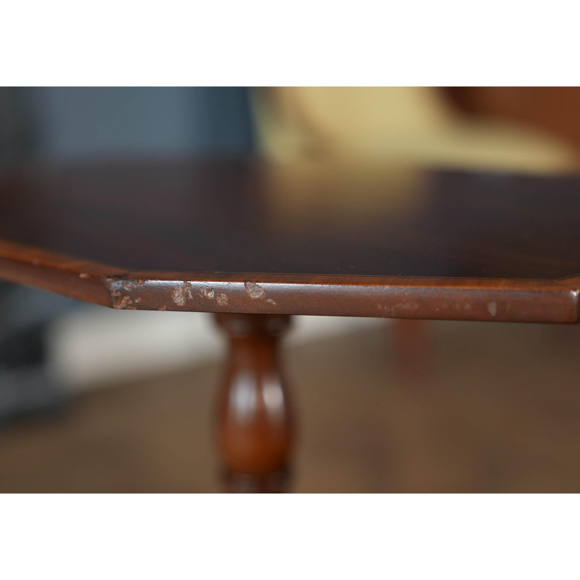 NVIN0532 PAIR Mahogany Tilt Top Tables For Sale 2