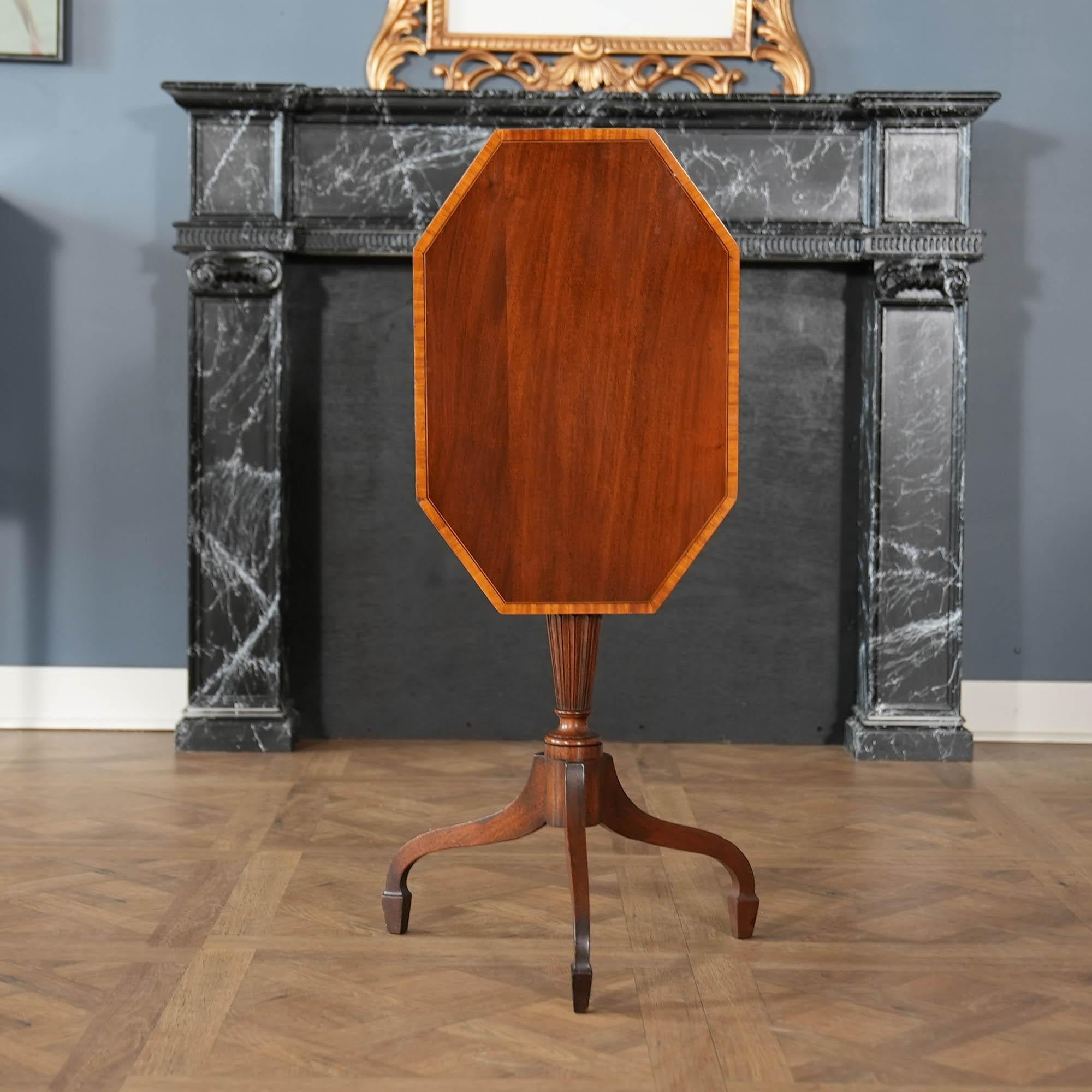 NVIN0532 PAIR Mahogany Tilt Top Tables For Sale 3