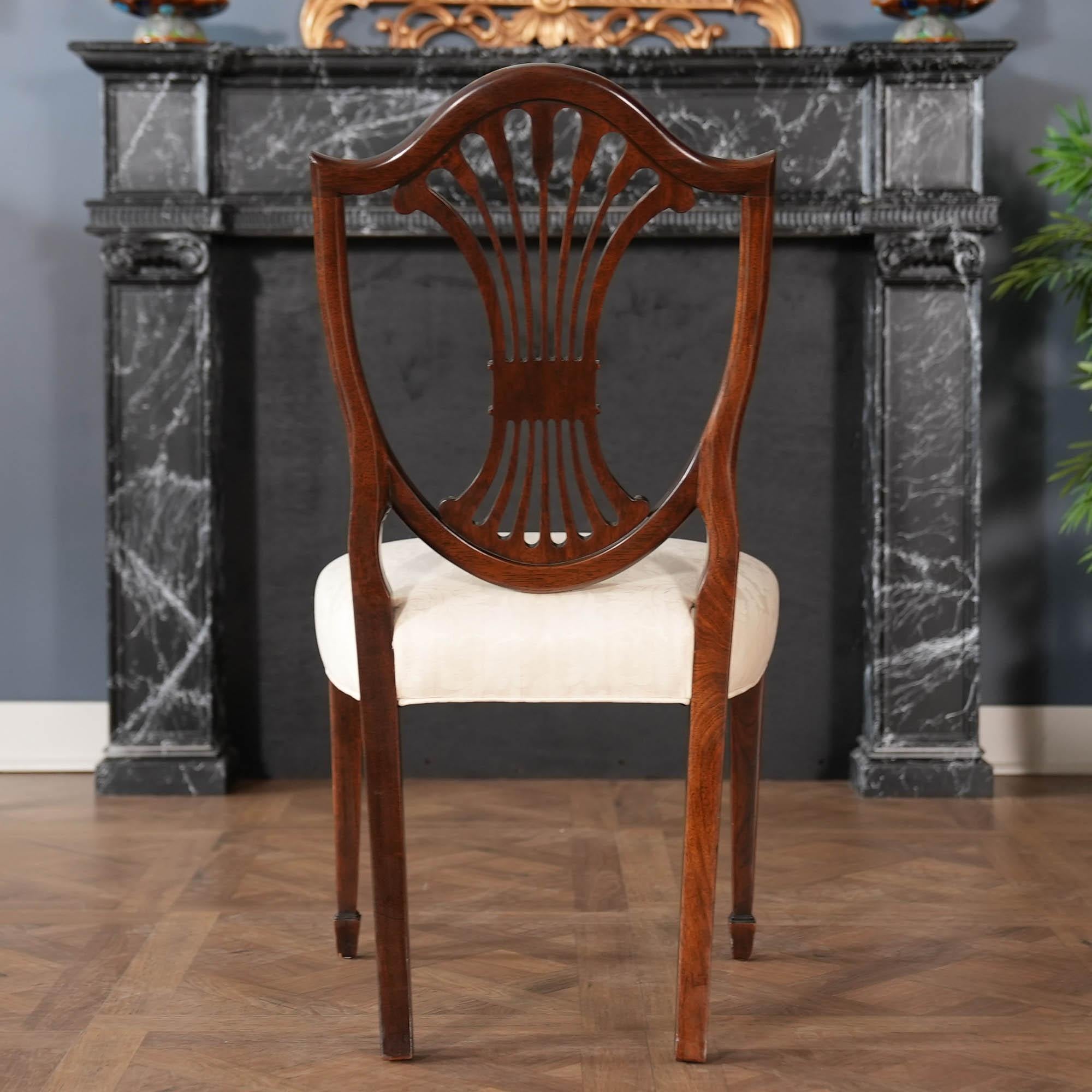 NVIN0536 Vintage Stickley Set of 8 Shieldback Chairs For Sale 2