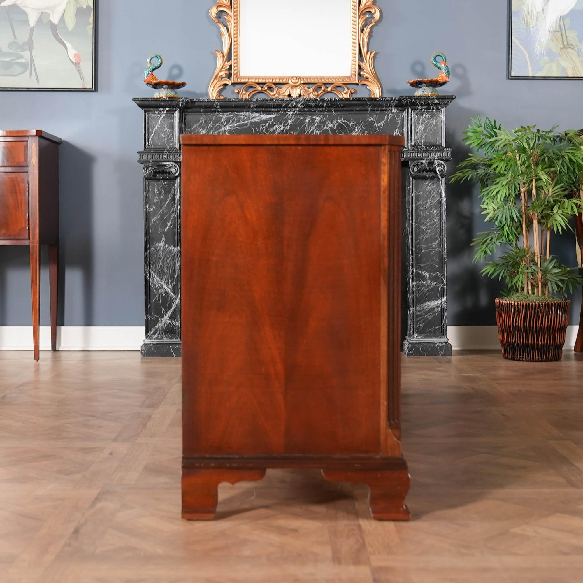 NVIN0539 Vintage Baker Mahogany Triple Dresser For Sale 4