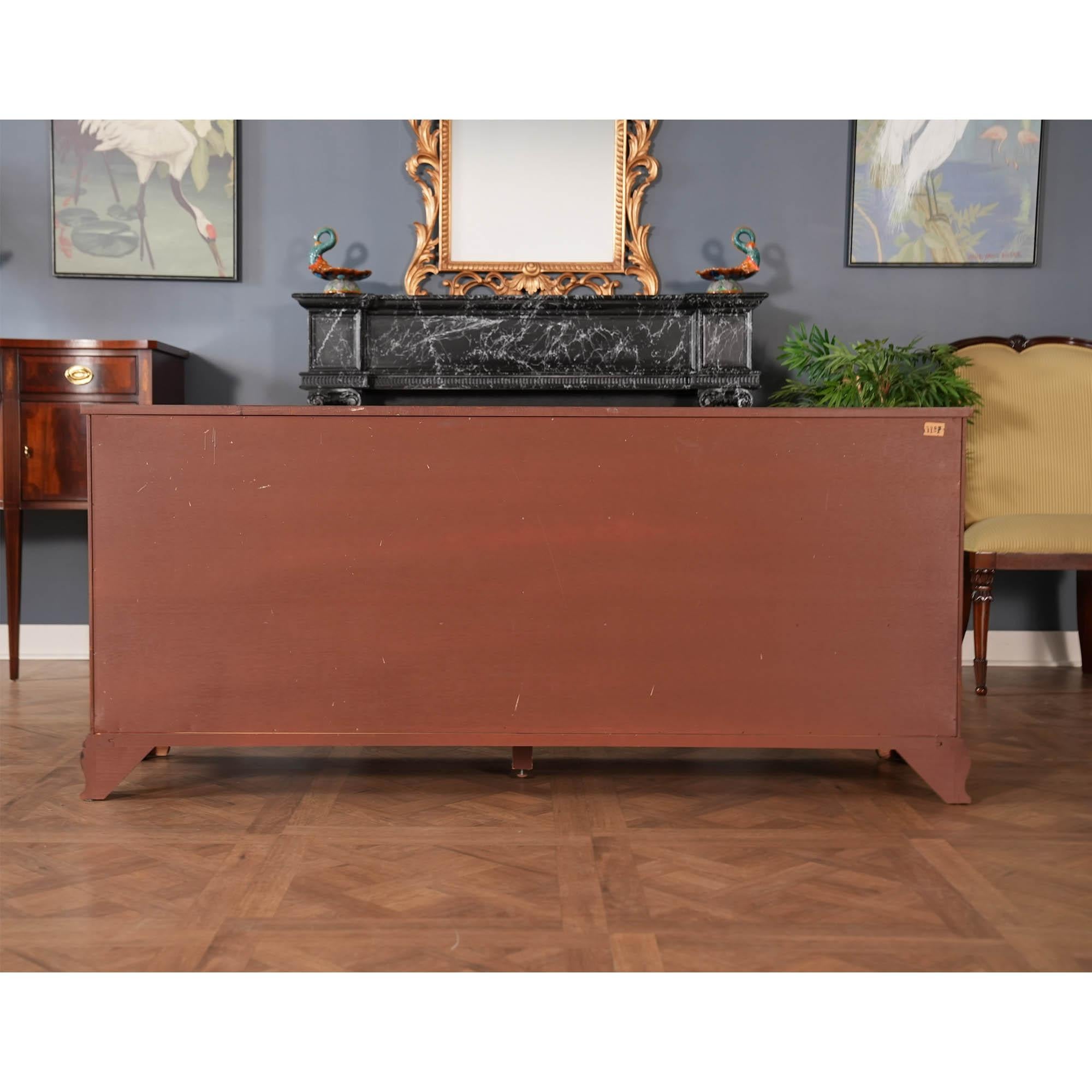 NVIN0539 Vintage Baker Mahogany Triple Dresser For Sale 5