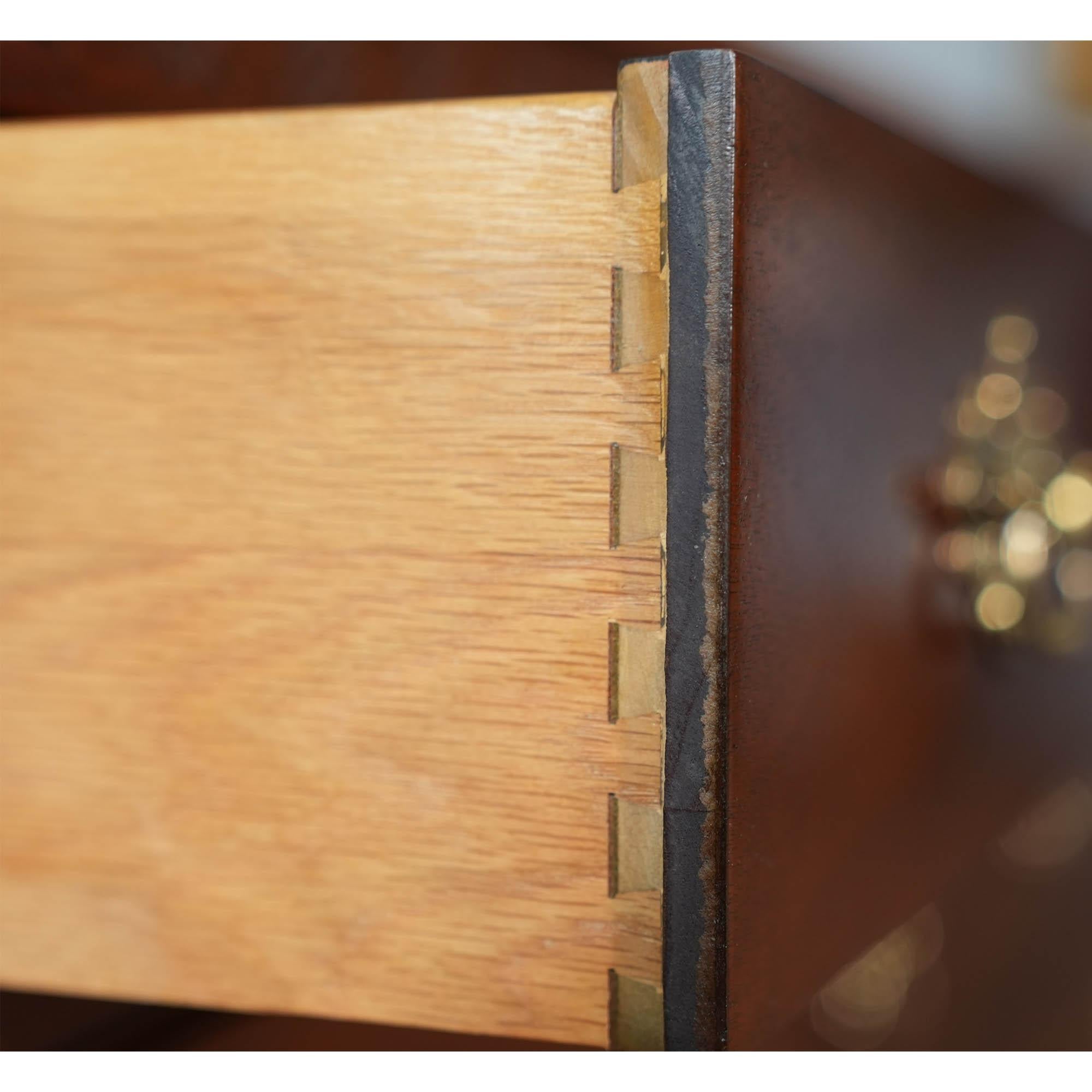 NVIN0539 Vintage Baker Mahogany Triple Dresser For Sale 1