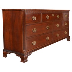 NVIN0539 Vintage Baker Mahogany Triple Dresser