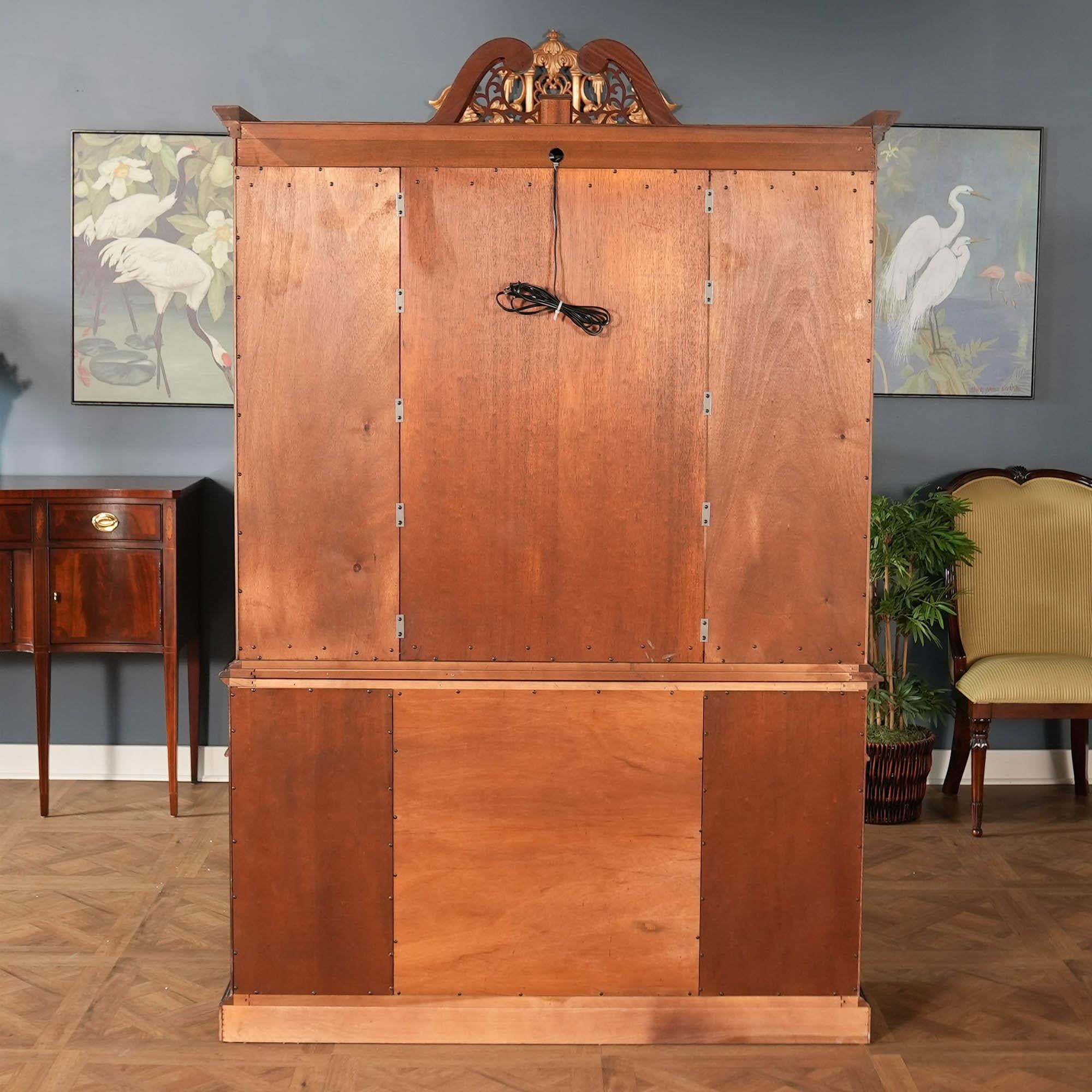 NVIN0540 Vintage Councill Furniture Breakfront For Sale 9