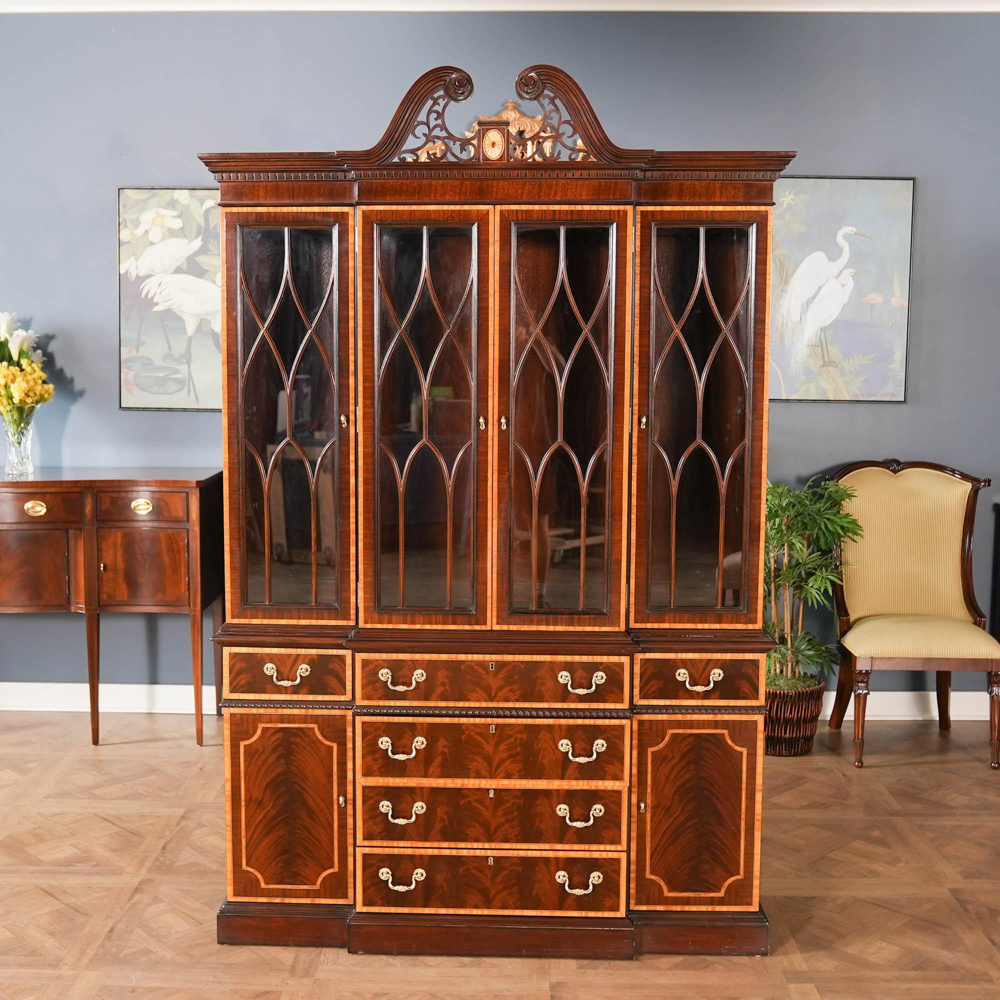 NVIN0540 Vintage Councill Furniture Breakfront For Sale 12
