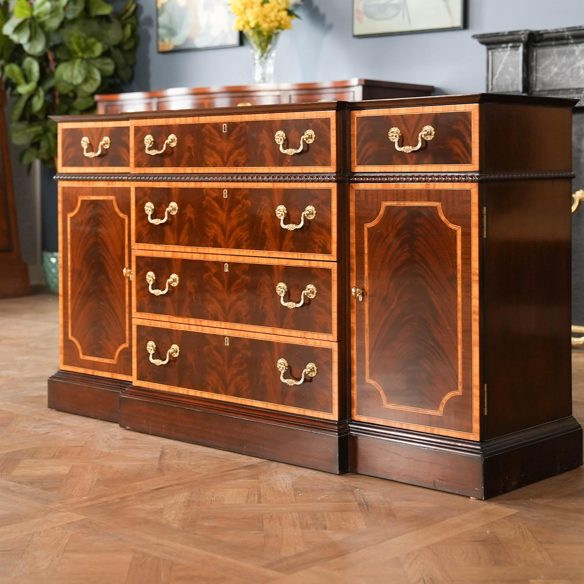 North American NVIN0540 Vintage Councill Furniture Breakfront For Sale