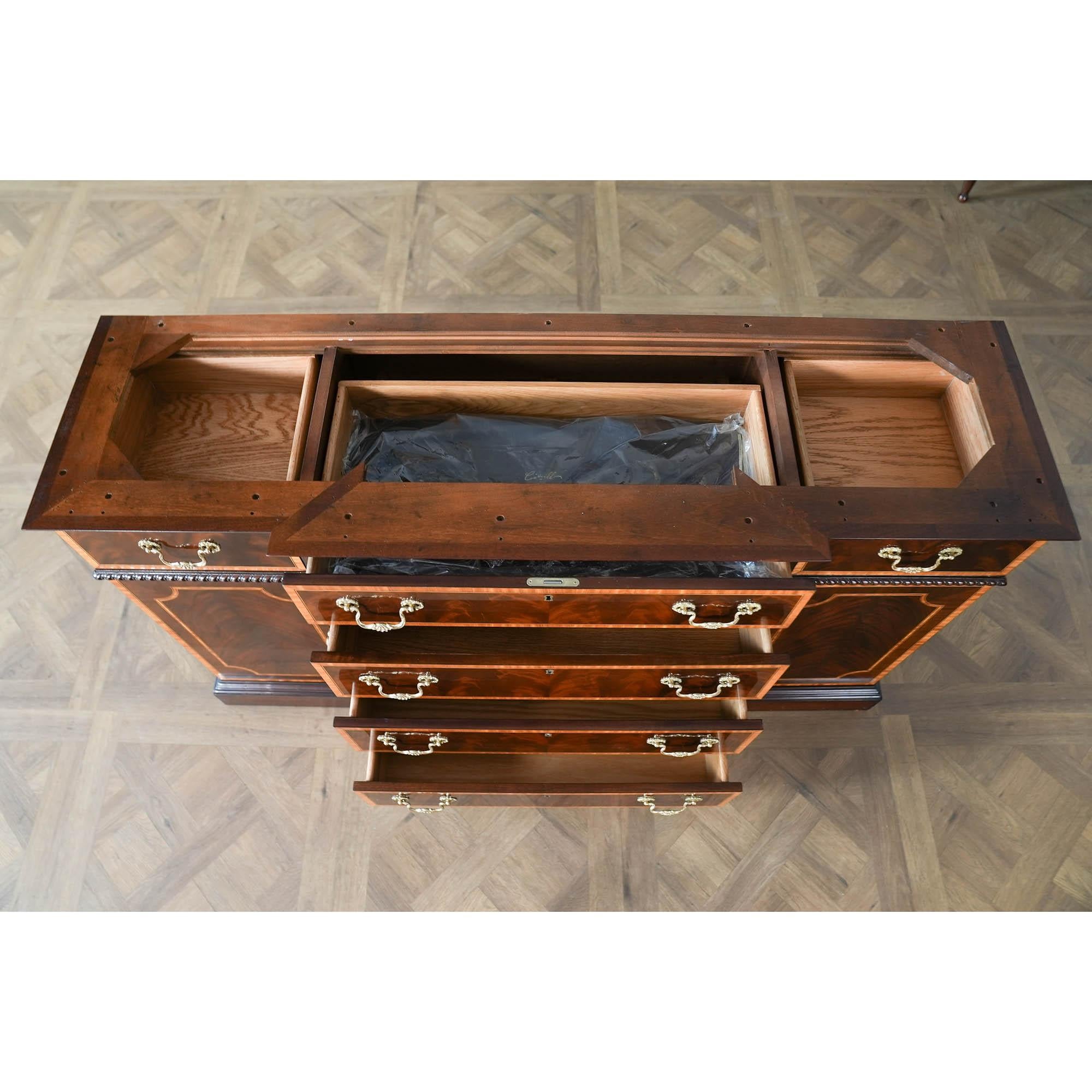 NVIN0540 Vintage Councill Furniture Breakfront In Good Condition For Sale In Annville, PA
