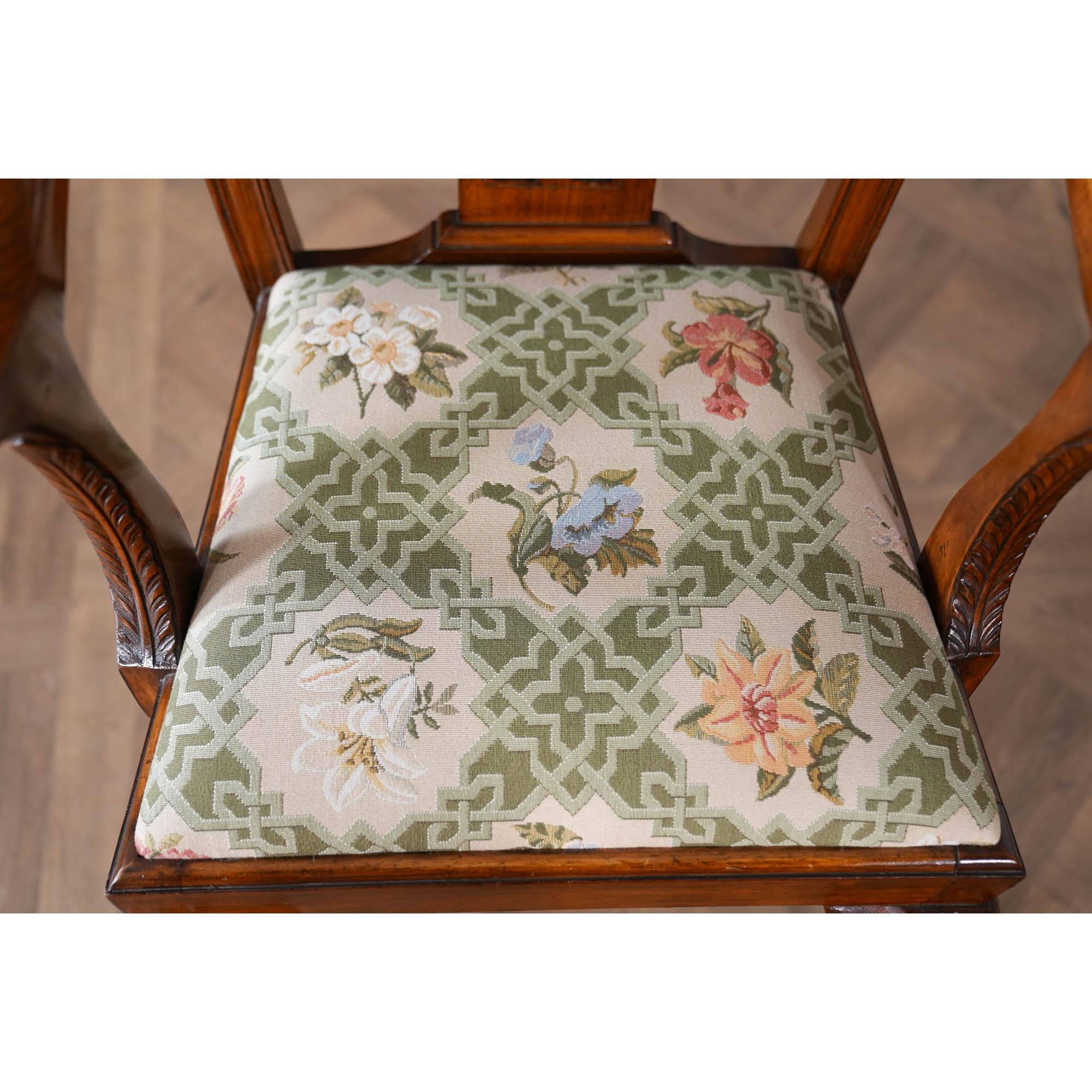 NVIN0541 Set of 10 Vintage Irish Chippendale Dining Chairs For Sale 2