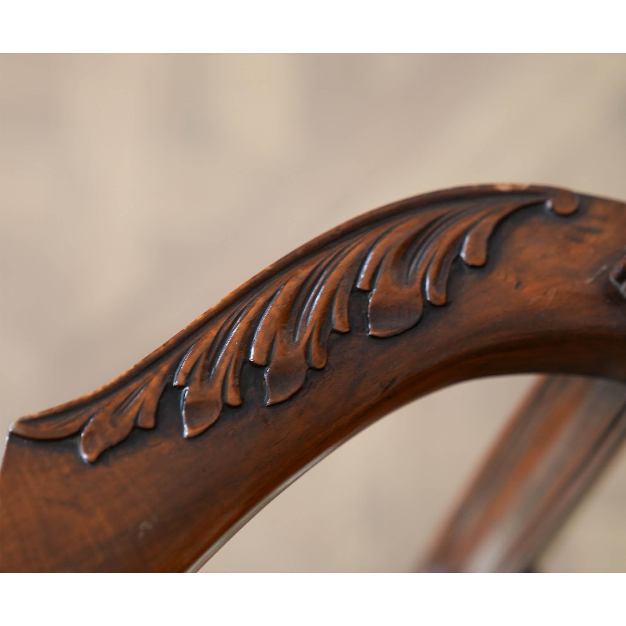 NVIN0541 Set of 10 Vintage Irish Chippendale Dining Chairs For Sale 1