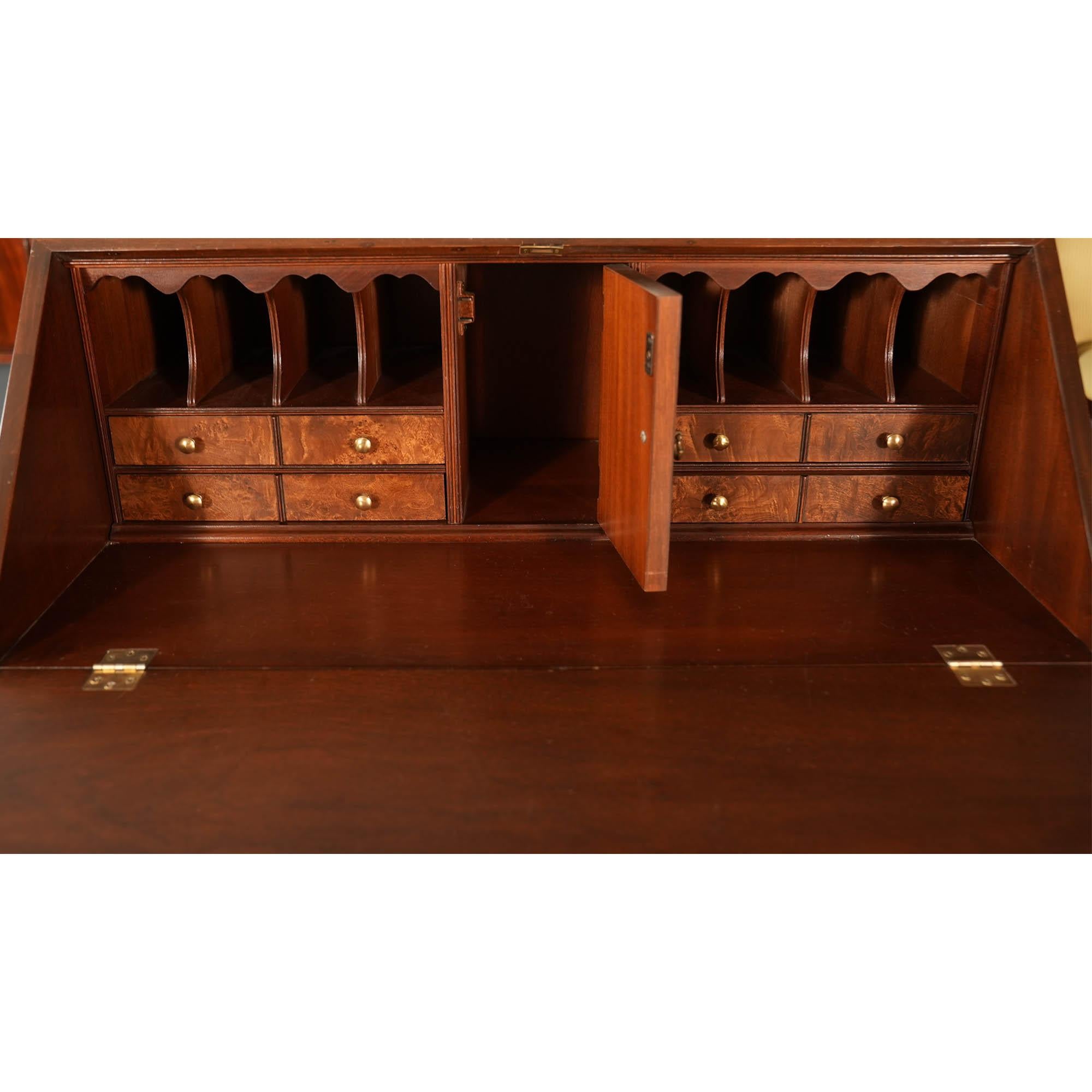 Glass NVIN0544 Vintage Hickory Furniture Secretary Desk For Sale