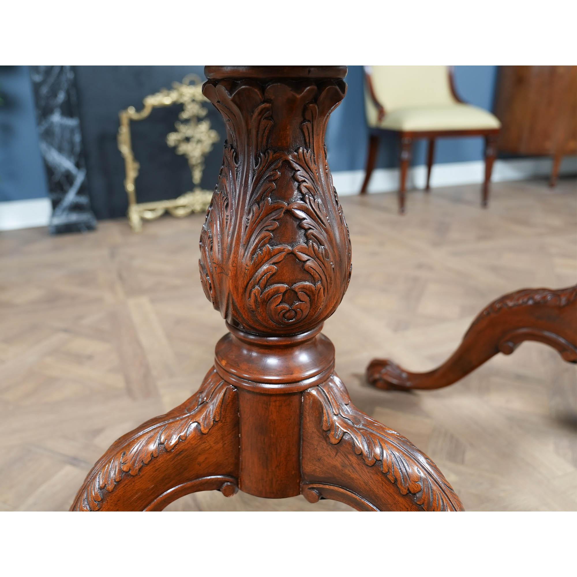 North American NVIN0557 Vintage Furniture South Mahogany Dining Table For Sale