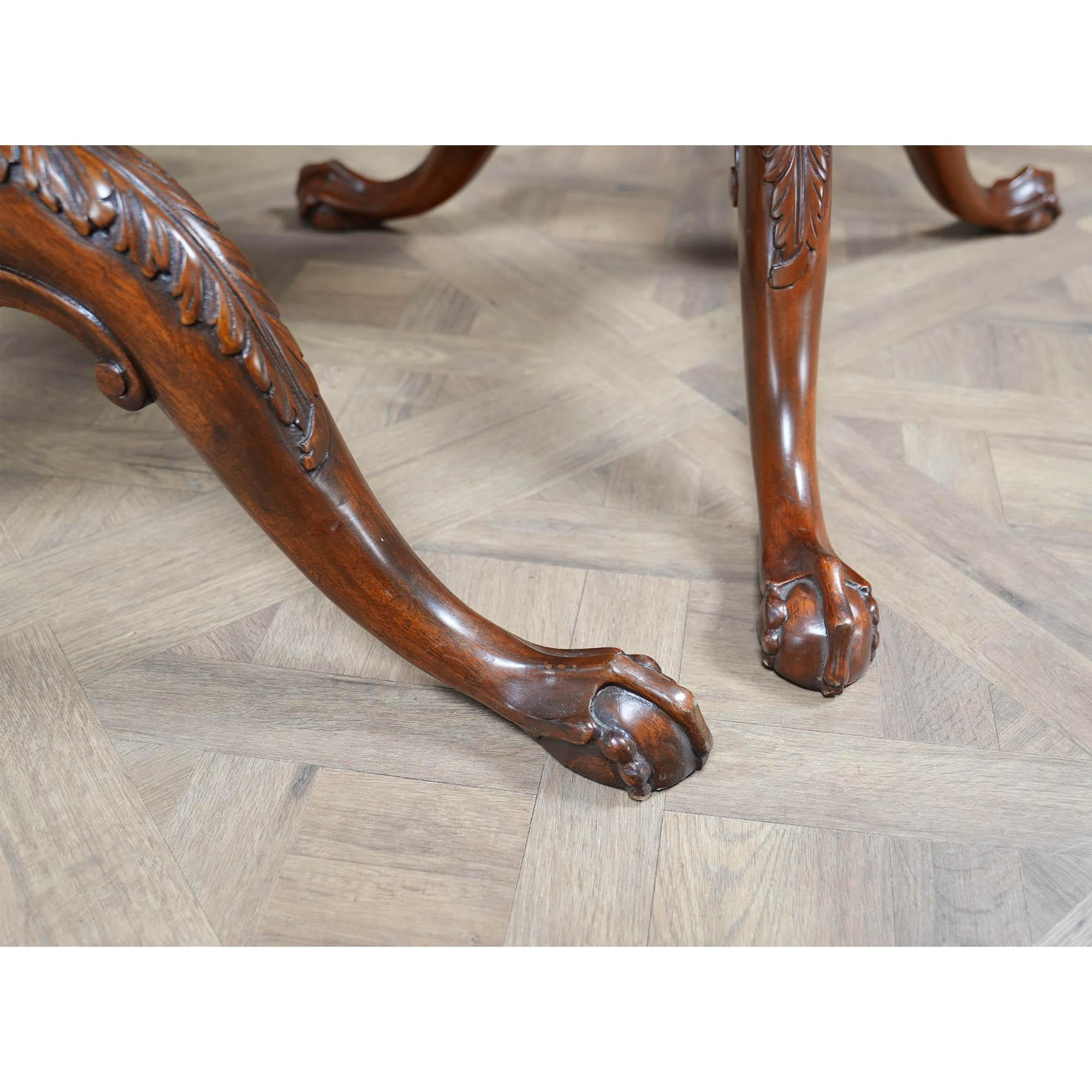 Hand-Carved NVIN0557 Vintage Furniture South Mahogany Dining Table For Sale