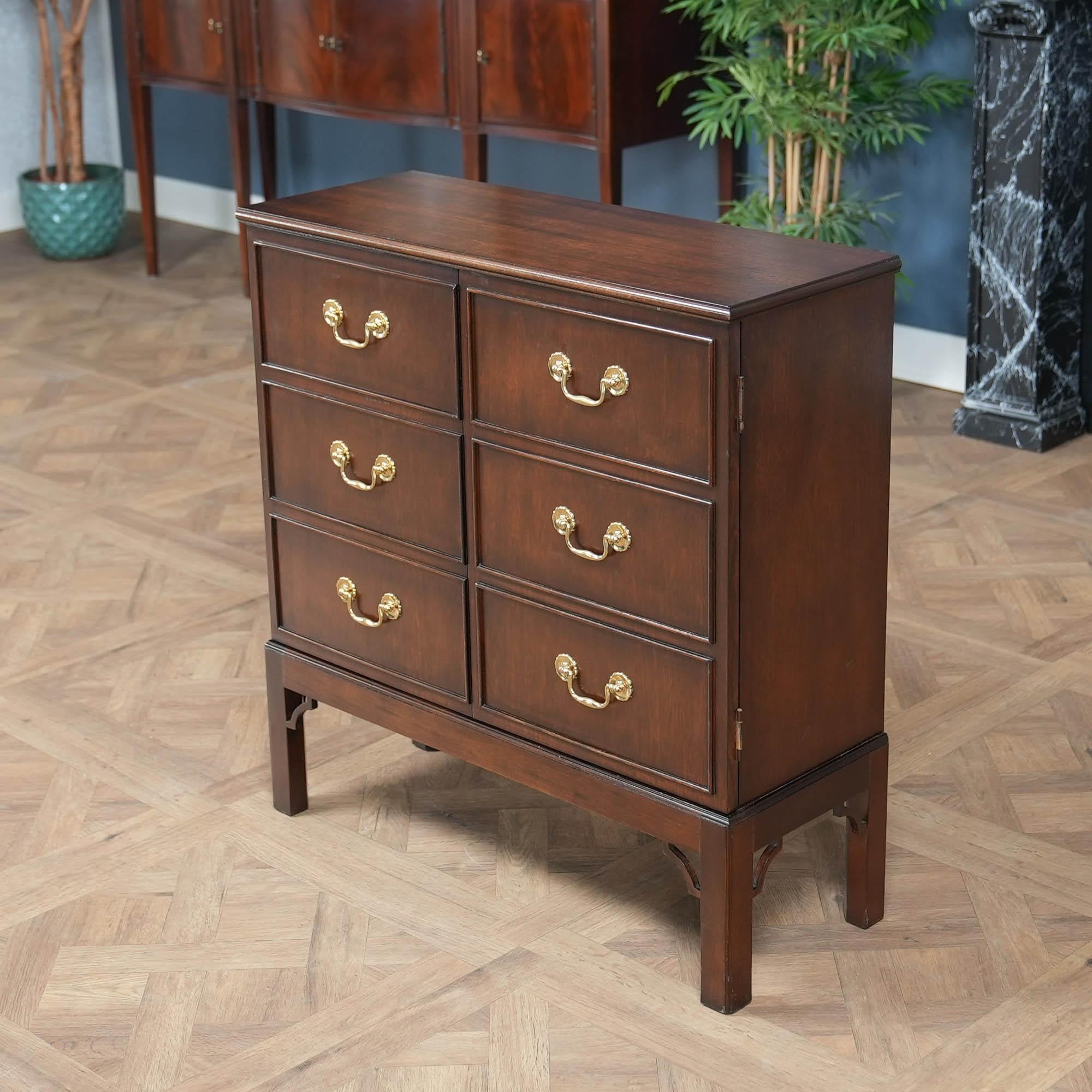 NVIN0568 Zweitürige Kommode aus Mahagoni im Vintage-Stil (Nordamerikanisch) im Angebot