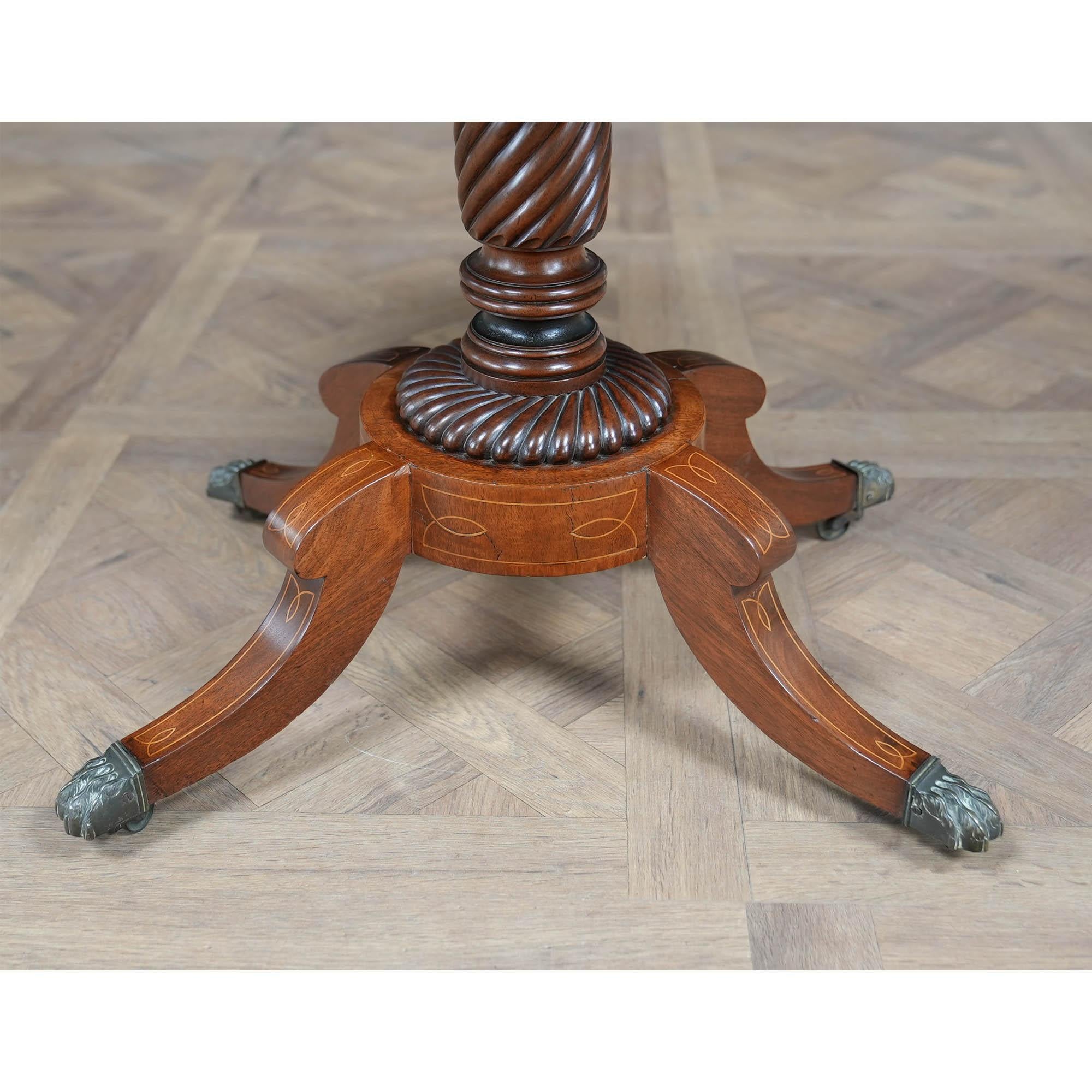 NVIN0570 Mesa de juego antigua de caoba con bandas en Bueno estado para la venta en Annville, PA