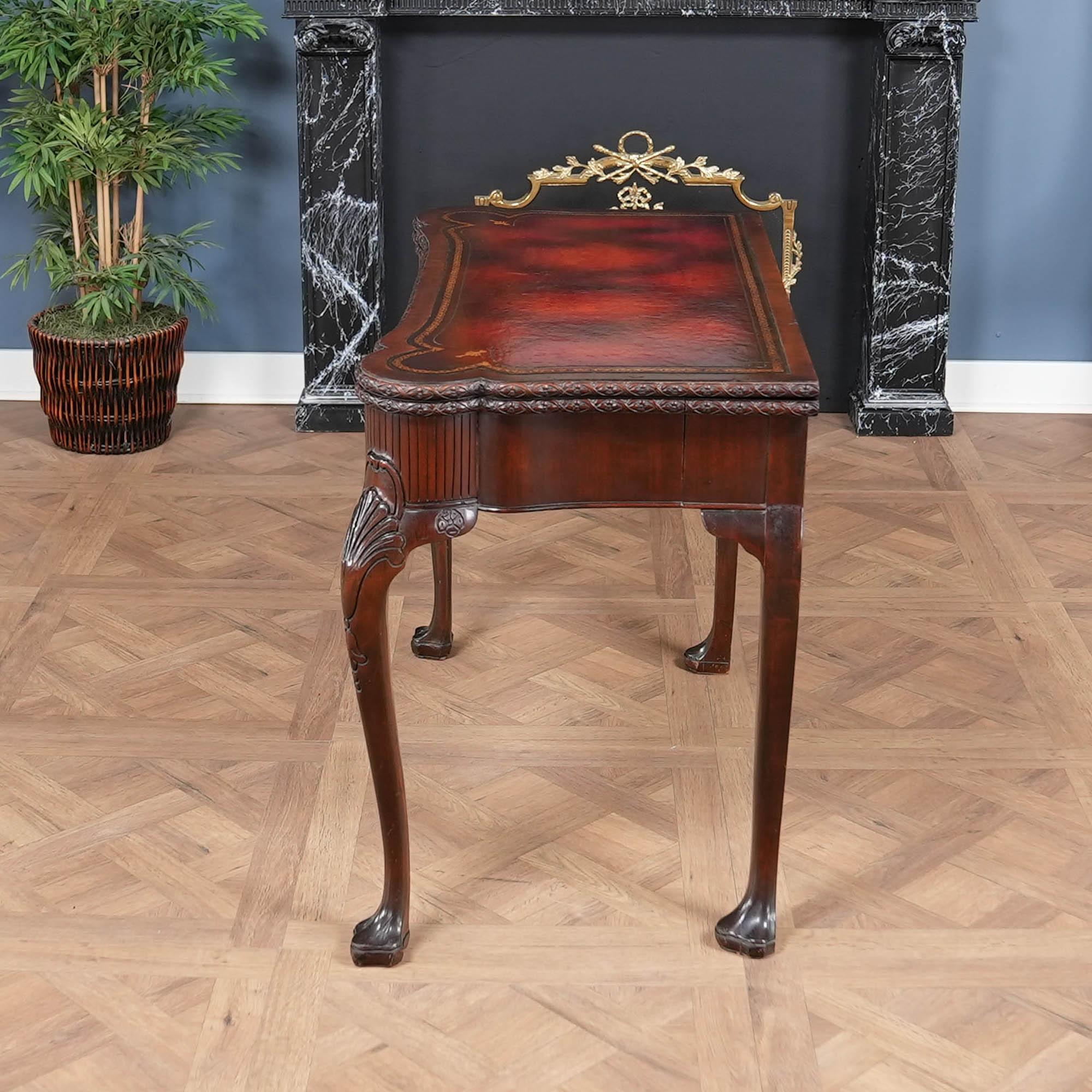 NVIN0574 Table de jeu à plateau en cuir vintage en vente 8