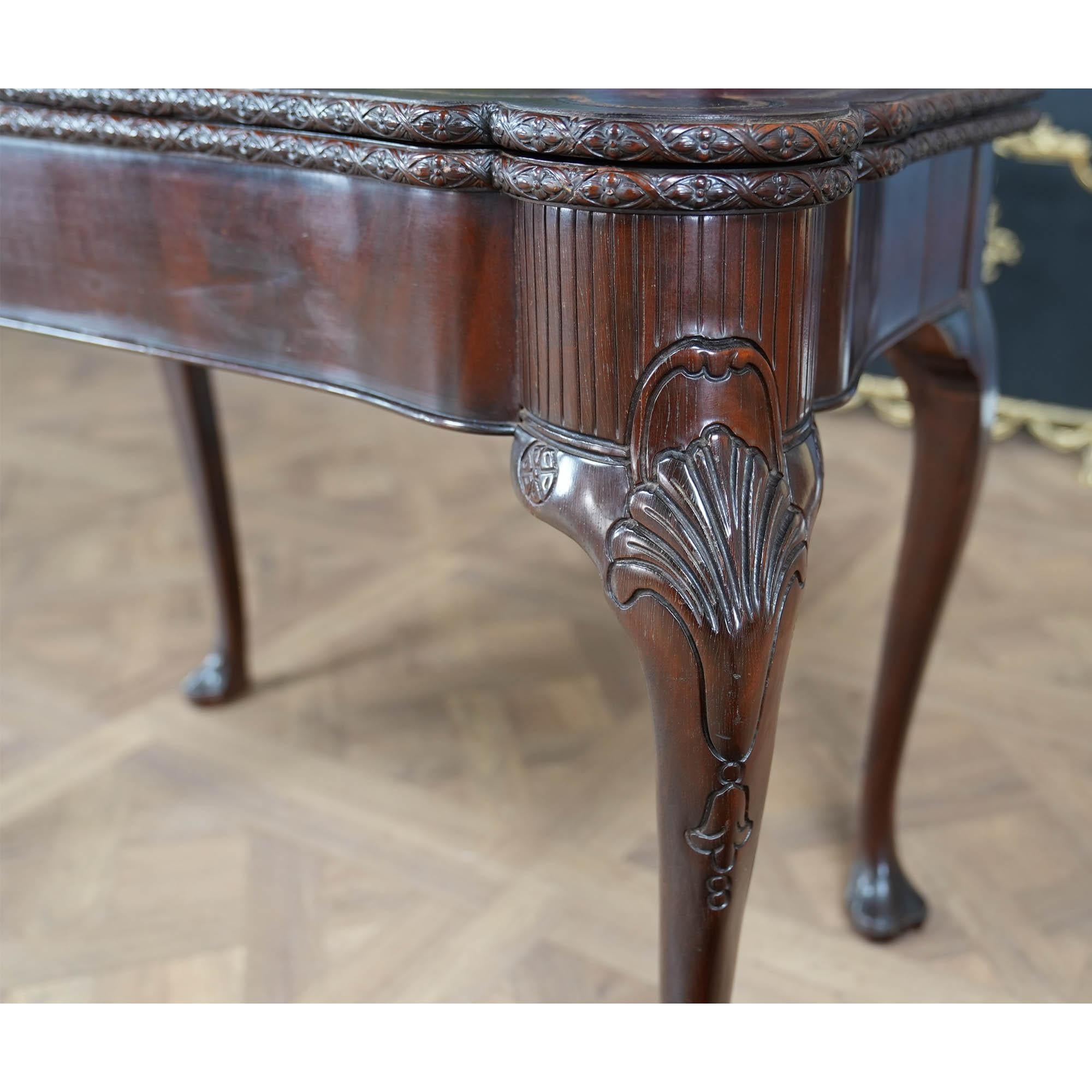 NVIN0574 Table de jeu à plateau en cuir vintage en vente 2