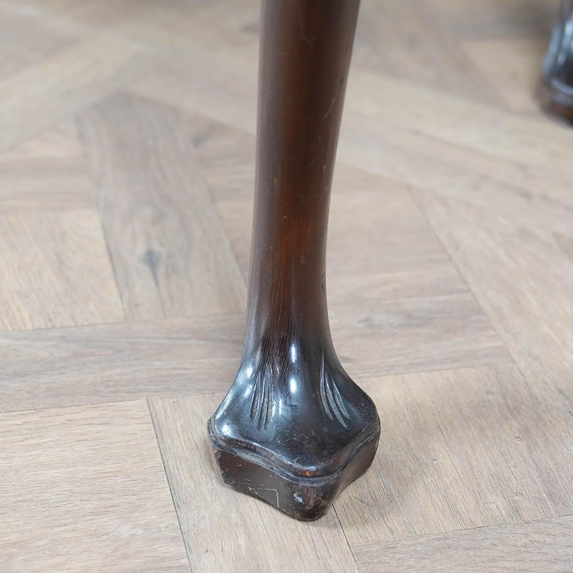 NVIN0574 Table de jeu à plateau en cuir vintage en vente 3