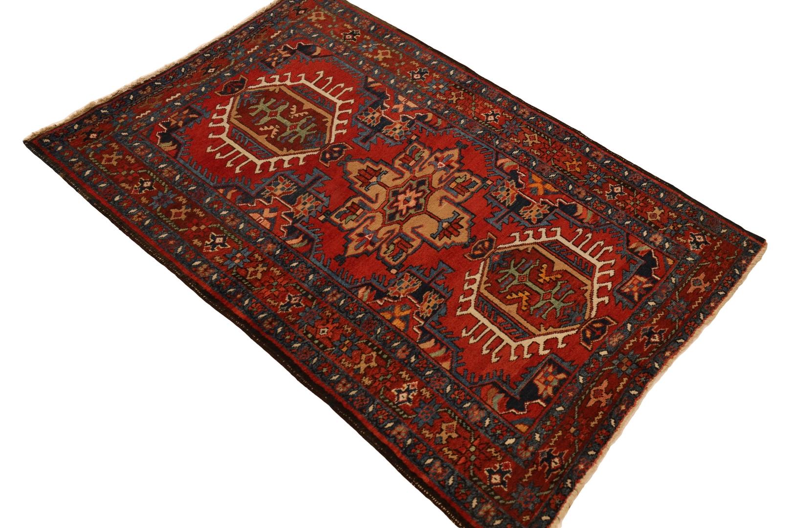 Other N.W. Persian Semi-Antique rug, Red Beige Sea-Green - 3'2