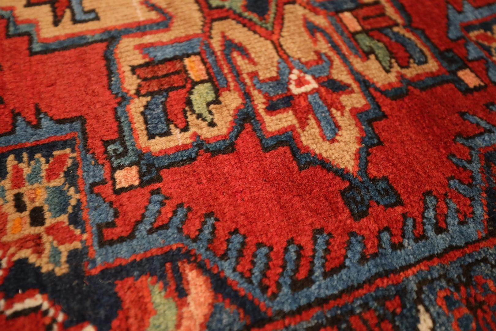 N.W. Persian Semi-Antique rug, Red Beige Sea-Green - 3'2