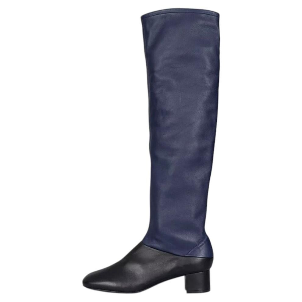 NWB Celine Blue & Black Leather Boots - Size 39.5