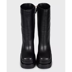 NWB Versace Intrico Black Leather Ankle Boots Sz.41