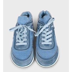 NWOB Chanel Bleu Long-Pile Sneakers Sz.37