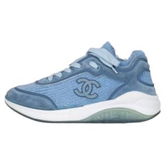 NWOB Chanel Bleu Long-Pile Sneakers Sz.37