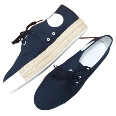 NWOB HERMES  Marineblaue Low-cut Sneakers Espadrilles Sz.39